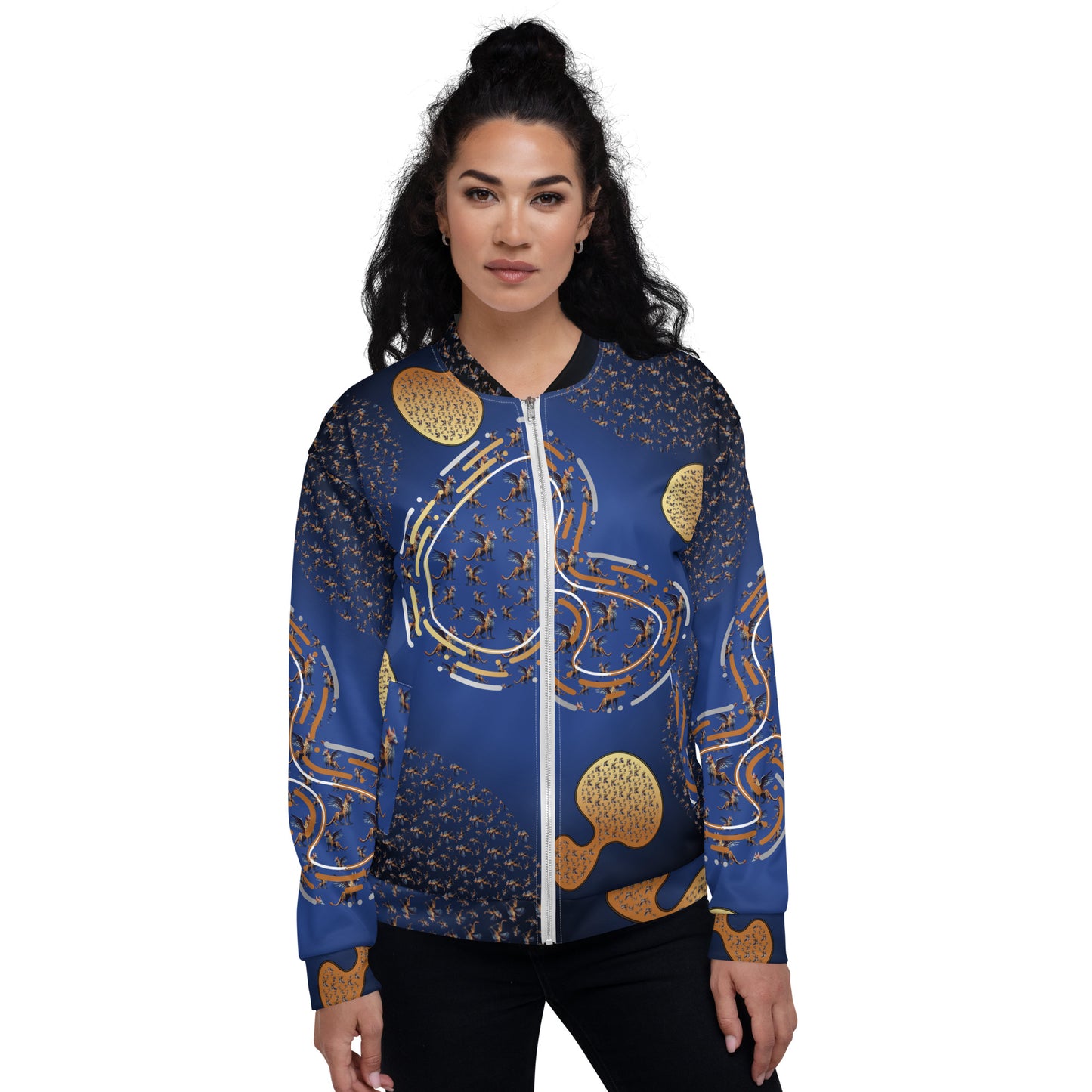 Unisex Bomber Jacket Kukloso Ancient Mythology No 3 Collage - Free Shipping