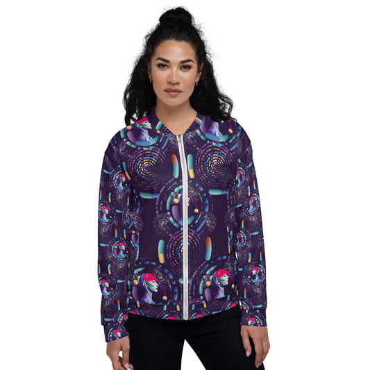 Unisex Bomber Jacket Kukloso Abstracticon No 22 - Free Shipping