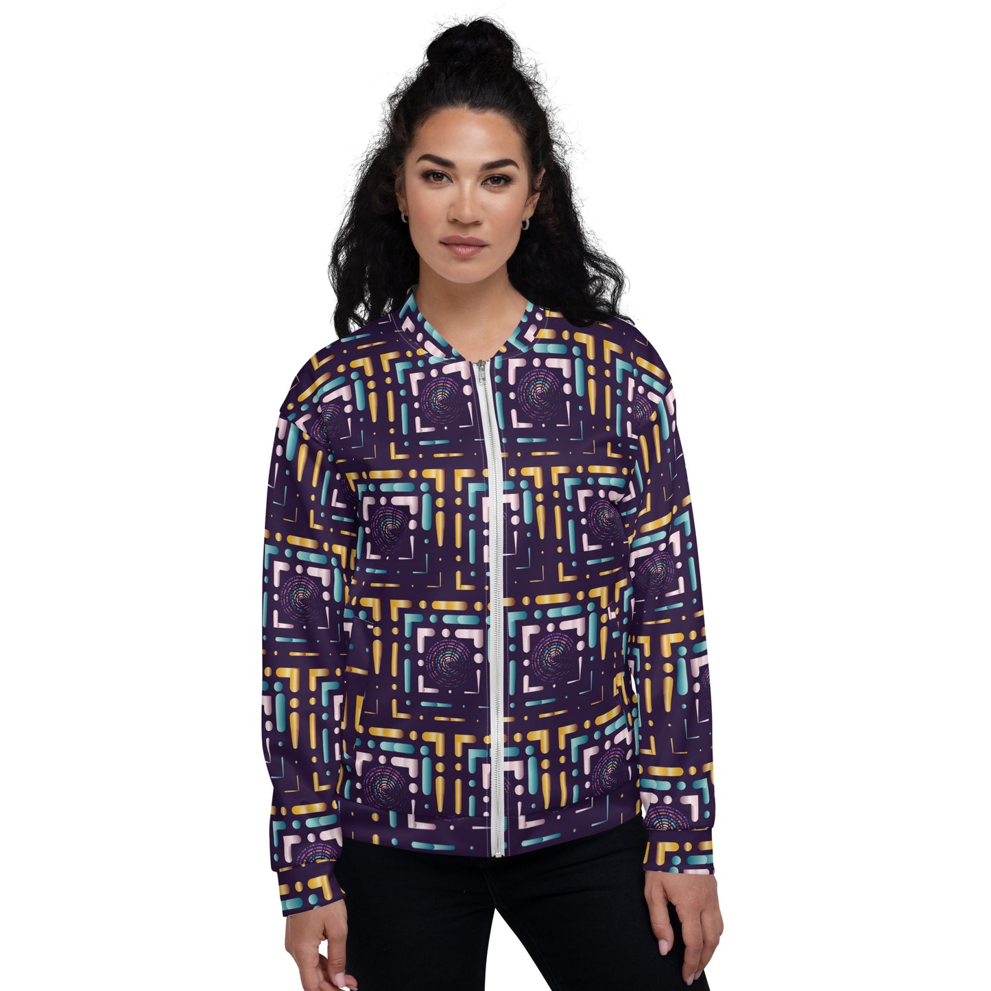 Unisex Bomber Jacket Kukloso Abstracticon No 19 A - Free Shipping