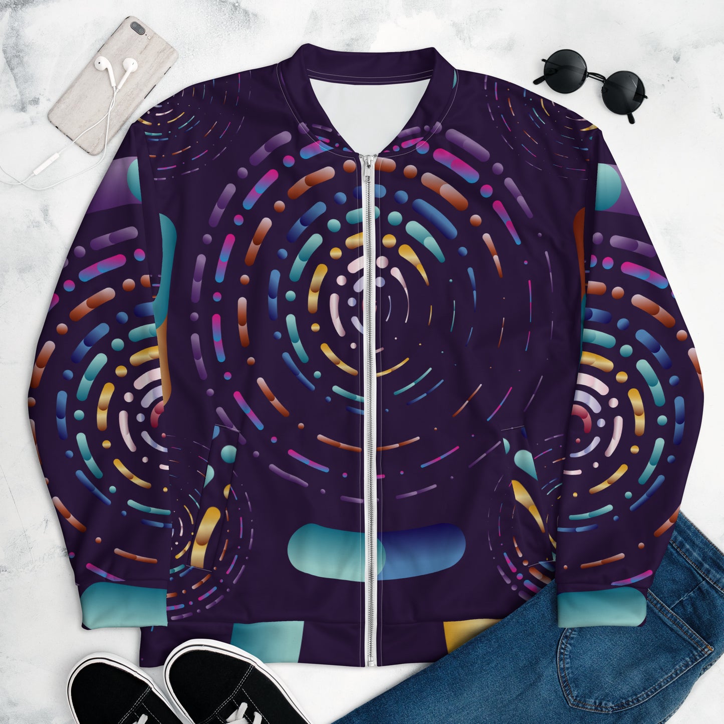 Unisex Bomber Jacket Kukloso Abstracticon No 17 - Free Shipping