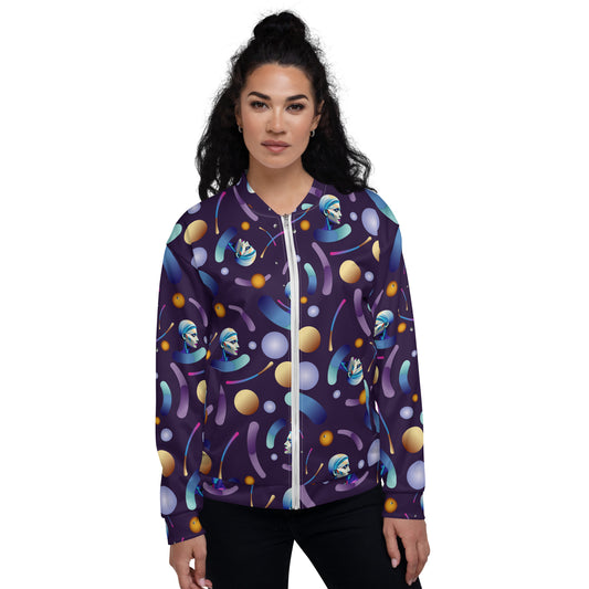 Unisex Bomber Jacket Kukloso Abstracticon No 16 A - Free Shipping