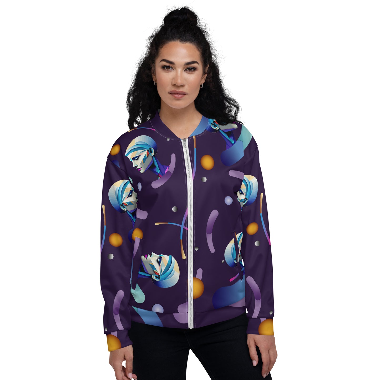 Unisex Bomber Jacket Kukloso Abstracticon No 16 - Free Shipping