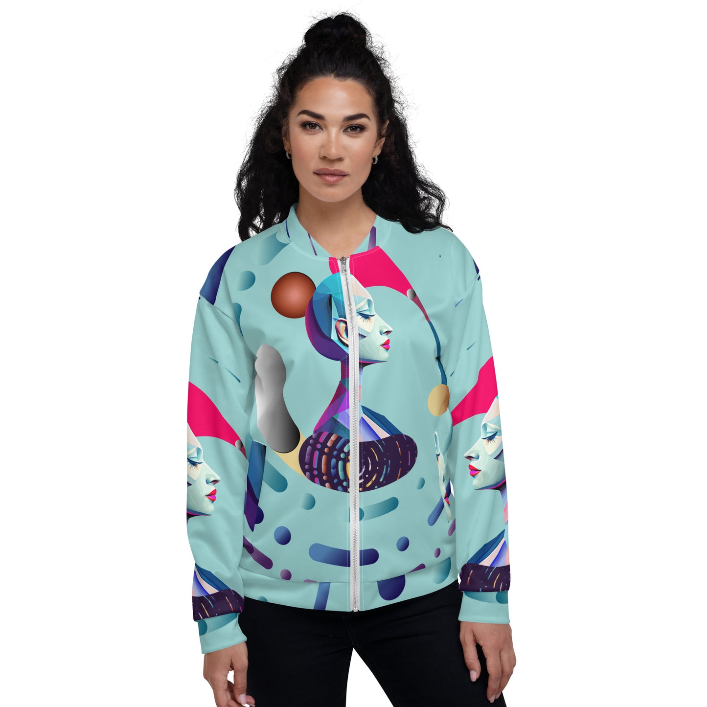 Unisex Bomber Jacket Kukloso Abstracticon No 14 - Free Shipping