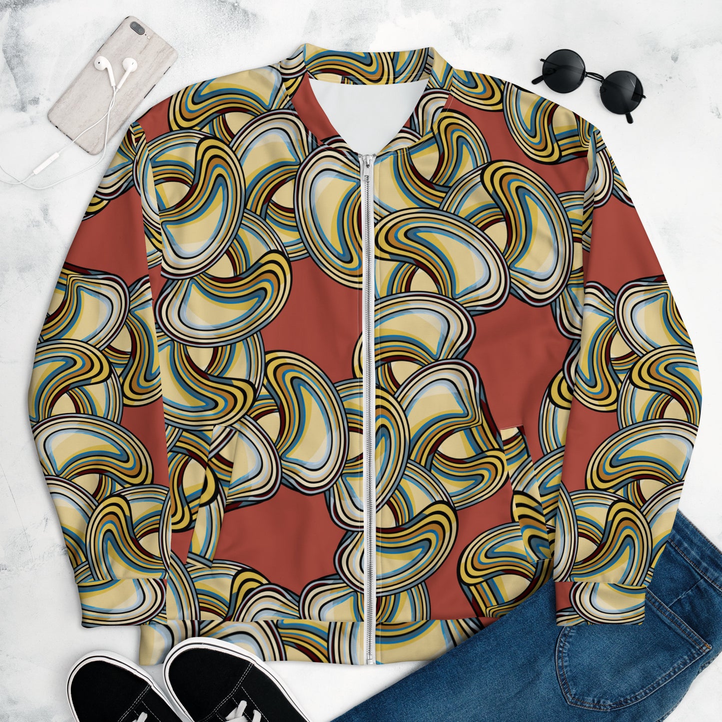 Unisex Bomber Jacket Kukloso Abstracticon No 11 - Free Shipping