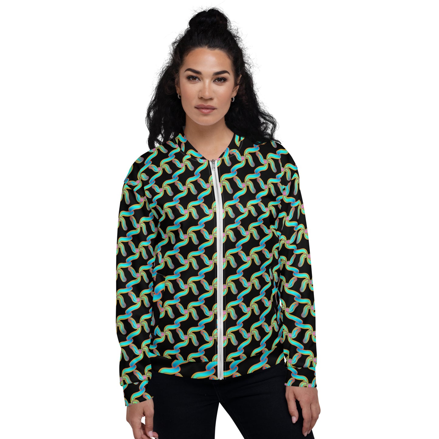 Unisex Bomber Jacket Kukloso Abstracticon No 7 - Free Shipping