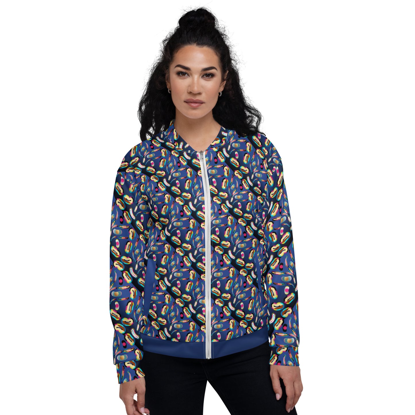 Unisex Bomber Jacket Kukloso Abstracticn No 6 A Small Pattern - Free Shipping