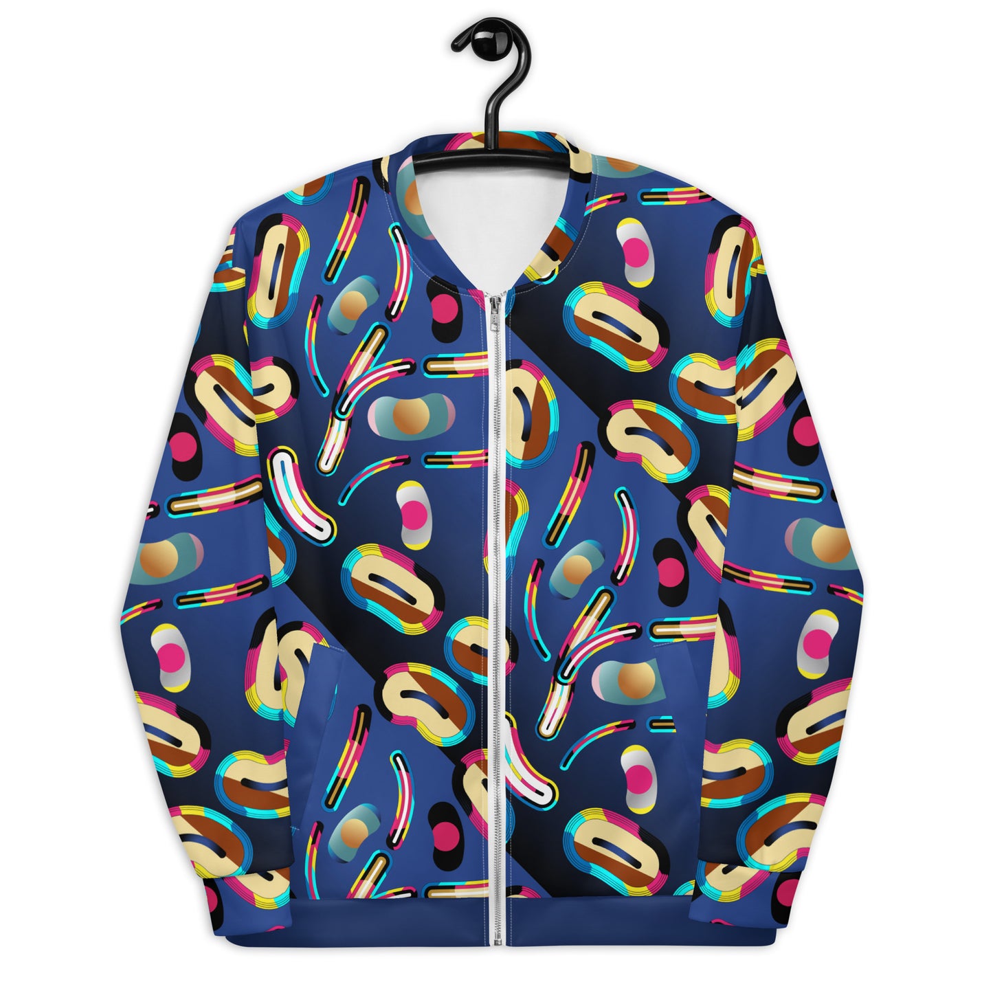 Unisex Bomber Jacket Kukloso Abstracticon No 6 Large Pattern - Free Shipping