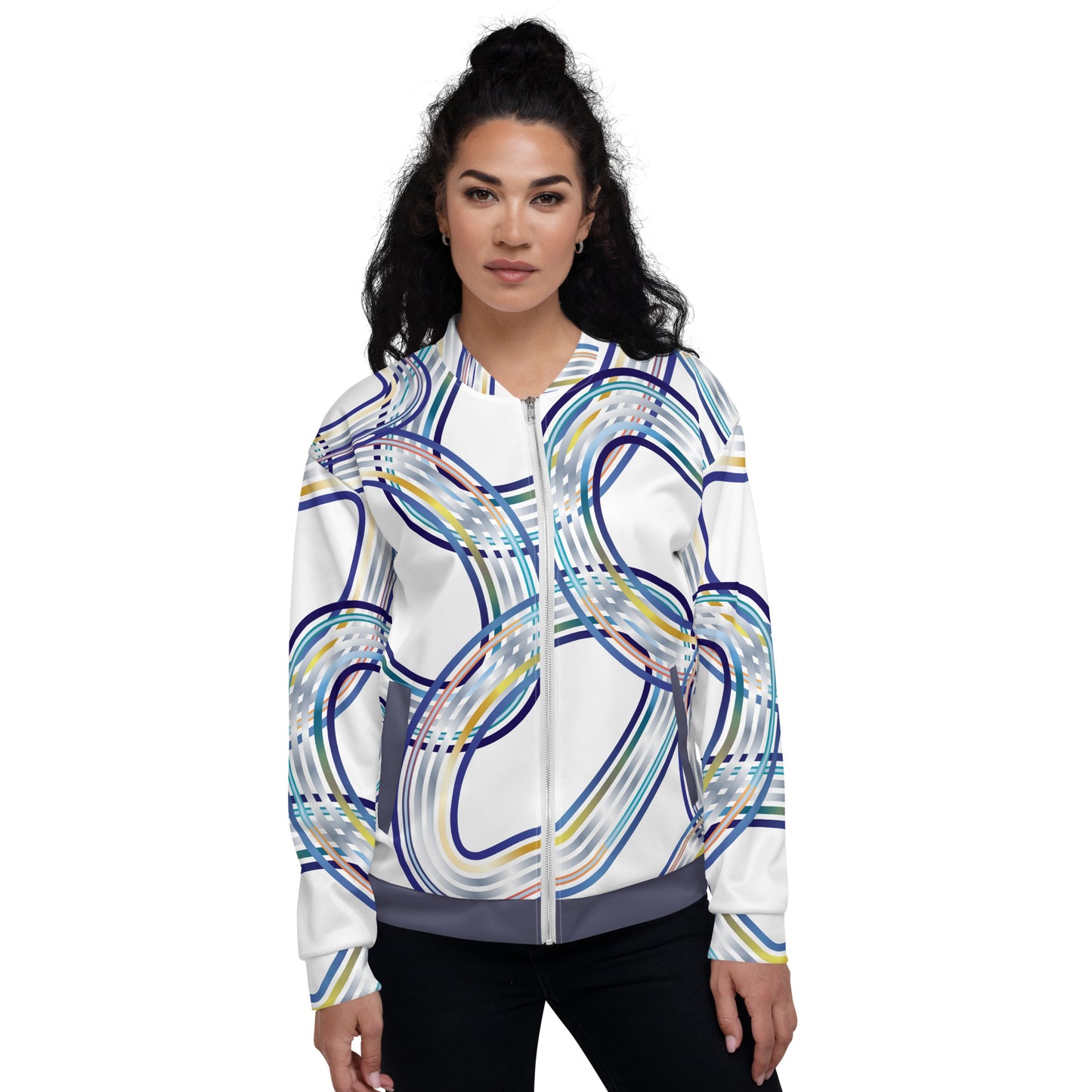 Unisex Bomber Jacket Kuklooso Abstracticon No 2 - Free Shipping