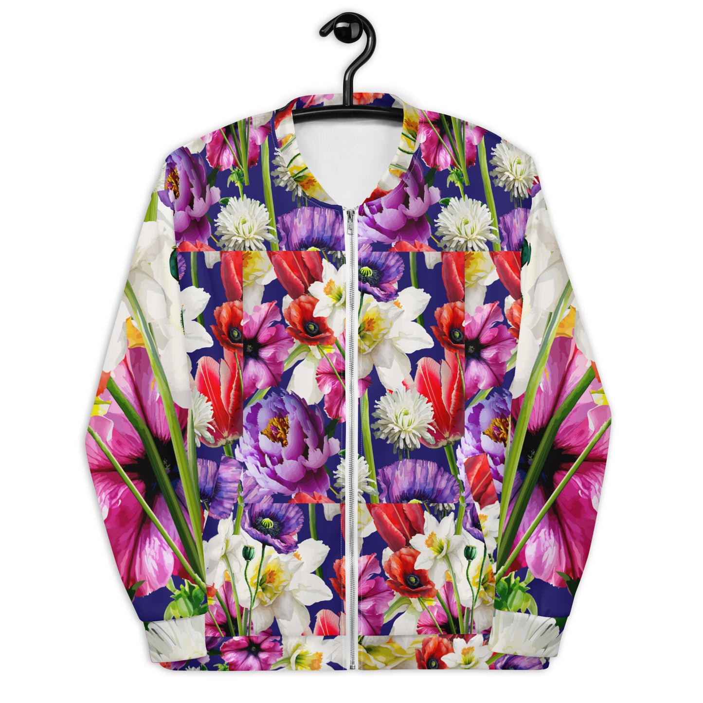 Unisex Bomber Jacket Kukloso Abstracticon Florals No 9 - Free Shipping