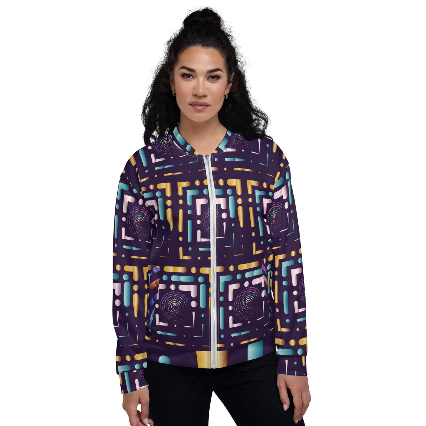 Unisex Bomber Jacket Kukloso Abstracticon No 19 - Free Shipping