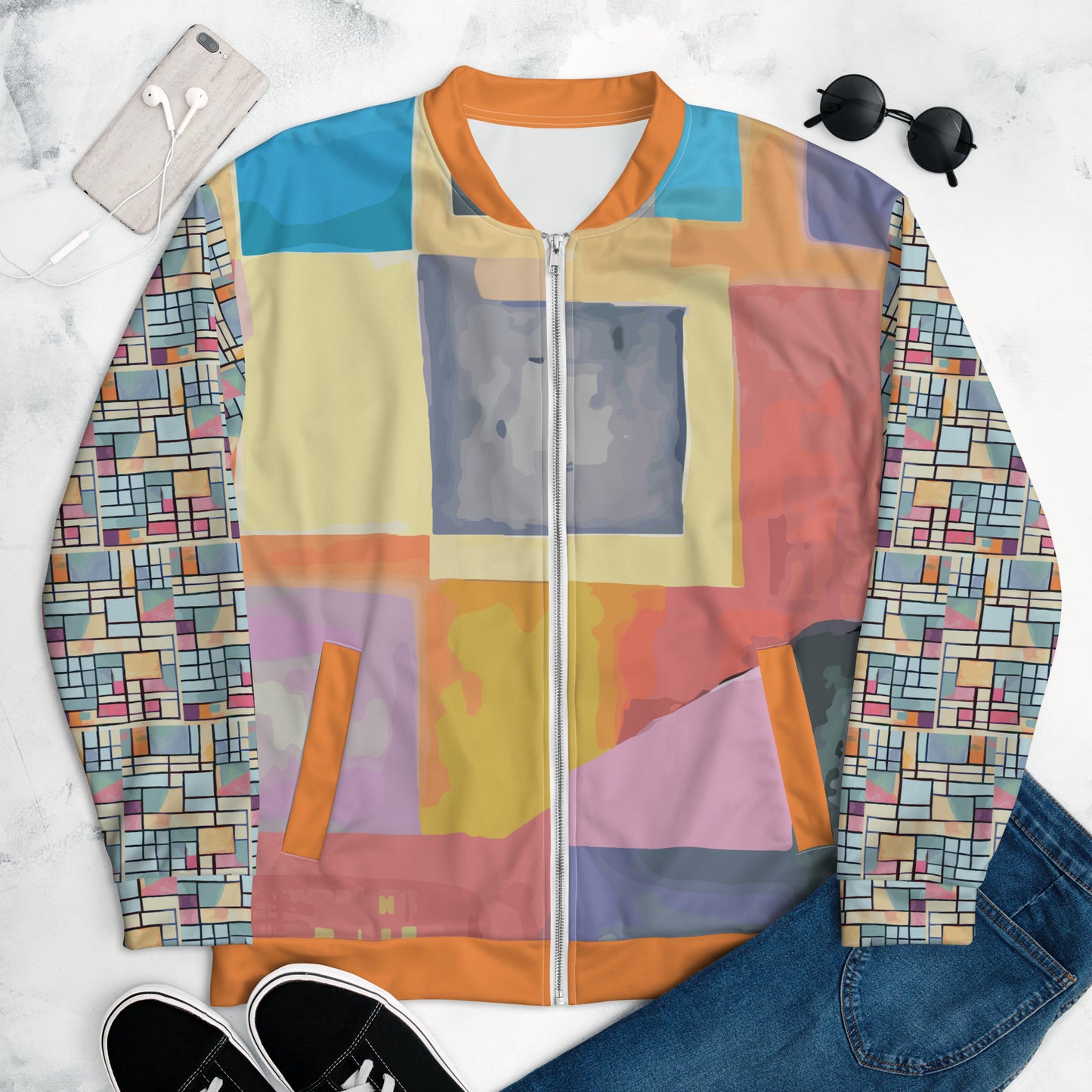 Unisex Bomber Jacket Kukloso Abstracticon No 27 - Free Shipping