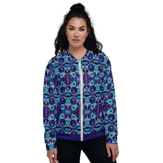Unisex Bomber Jacket Kukloso Abstracticon No 34 Small Pattern - Free Shipping