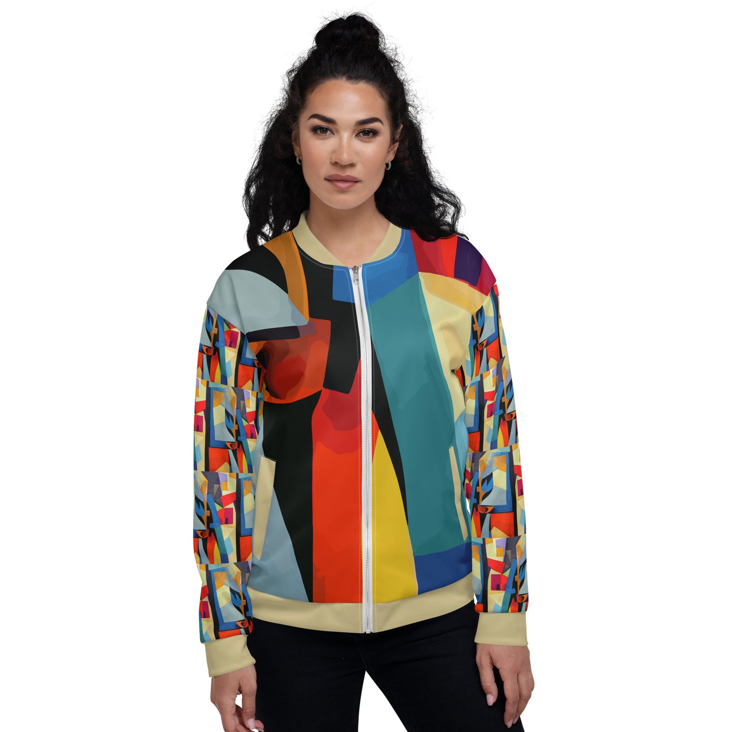 Unisex Bomber Jacket Kukloso Abstracticon No 35 - Free Shipping