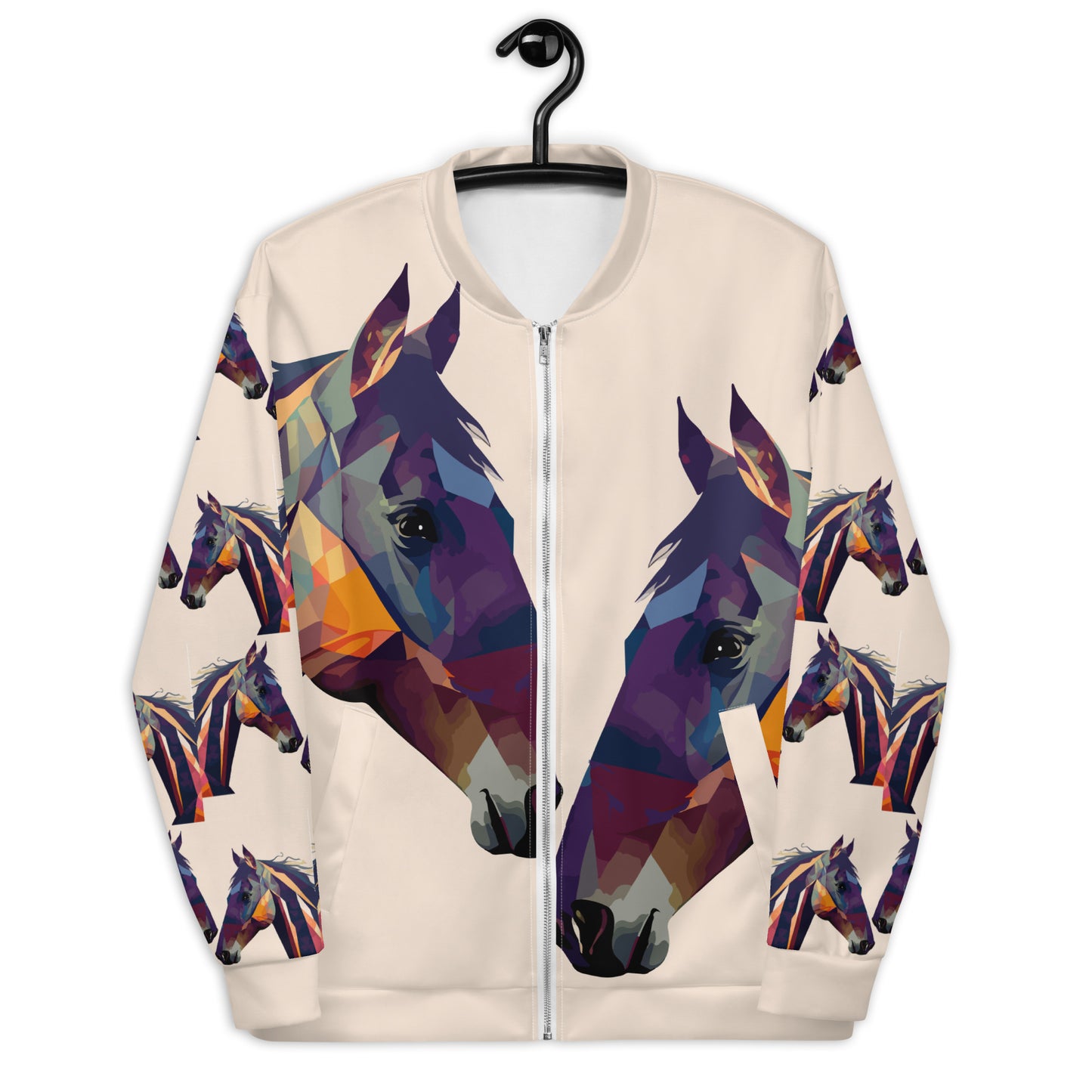 Unisex Bomber Jacket Kukloso Abstracticon No 38 'The Horses' - Free Shipping