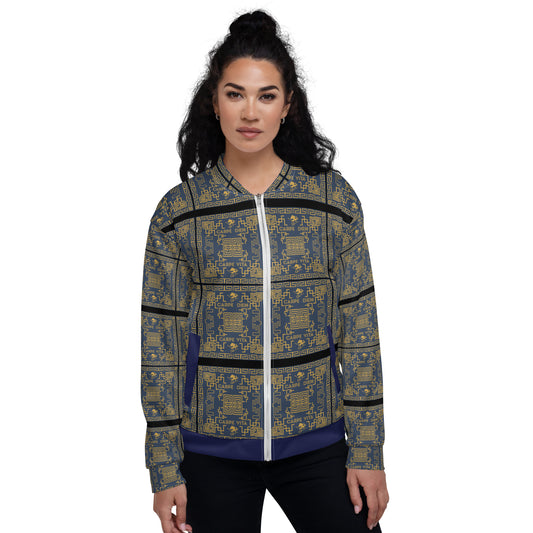 Unisex Bomber Jacket Kukloso Greek Border Carpe Diem No 50 No 3 - Free Shipping