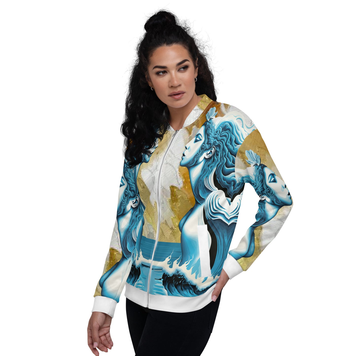 Unisex Bomber Jacket Kukloso Sea Siren No 1 Free Shipping