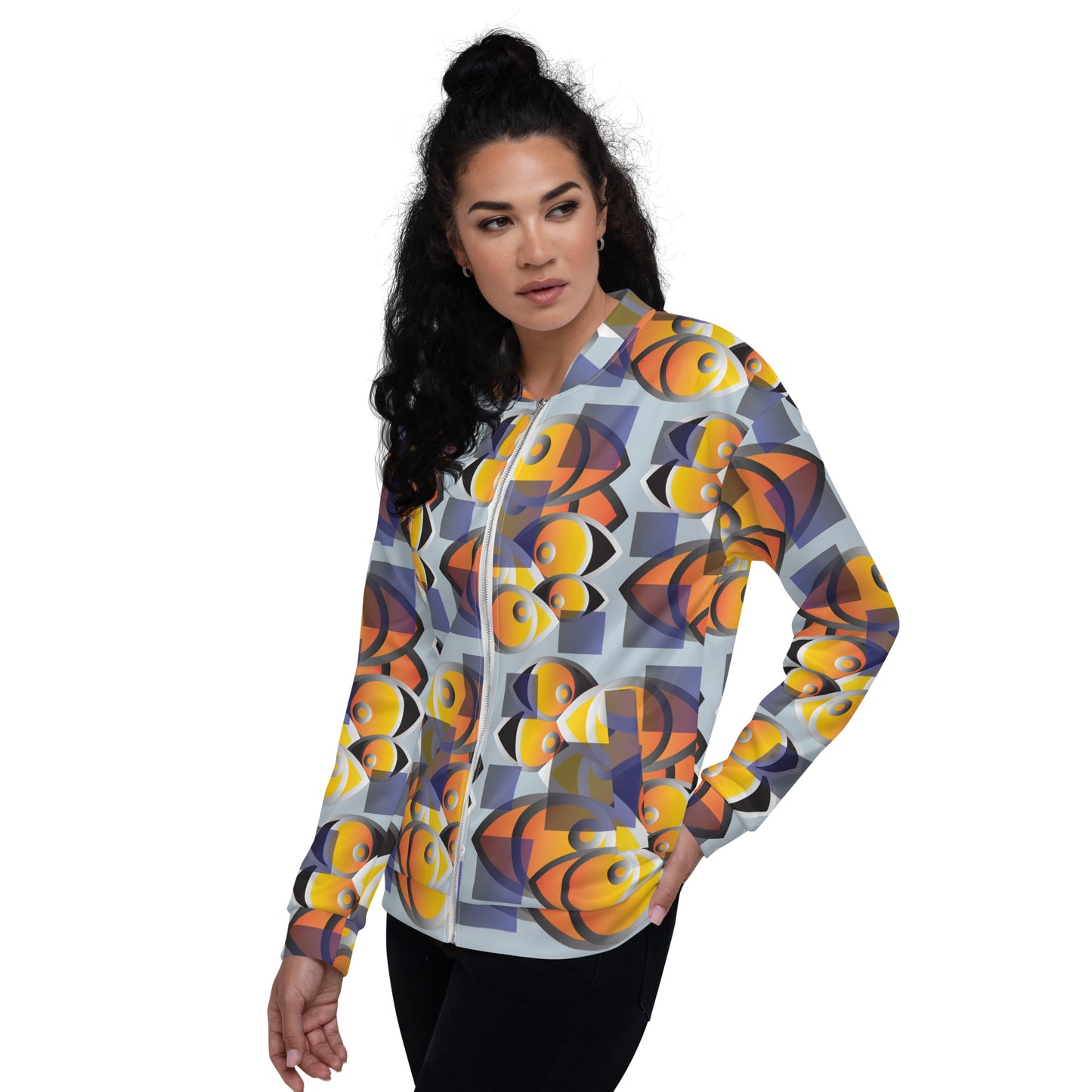 Unisex Bomber Jacket  Kukloso Abstractical No 253 - Free Shipping