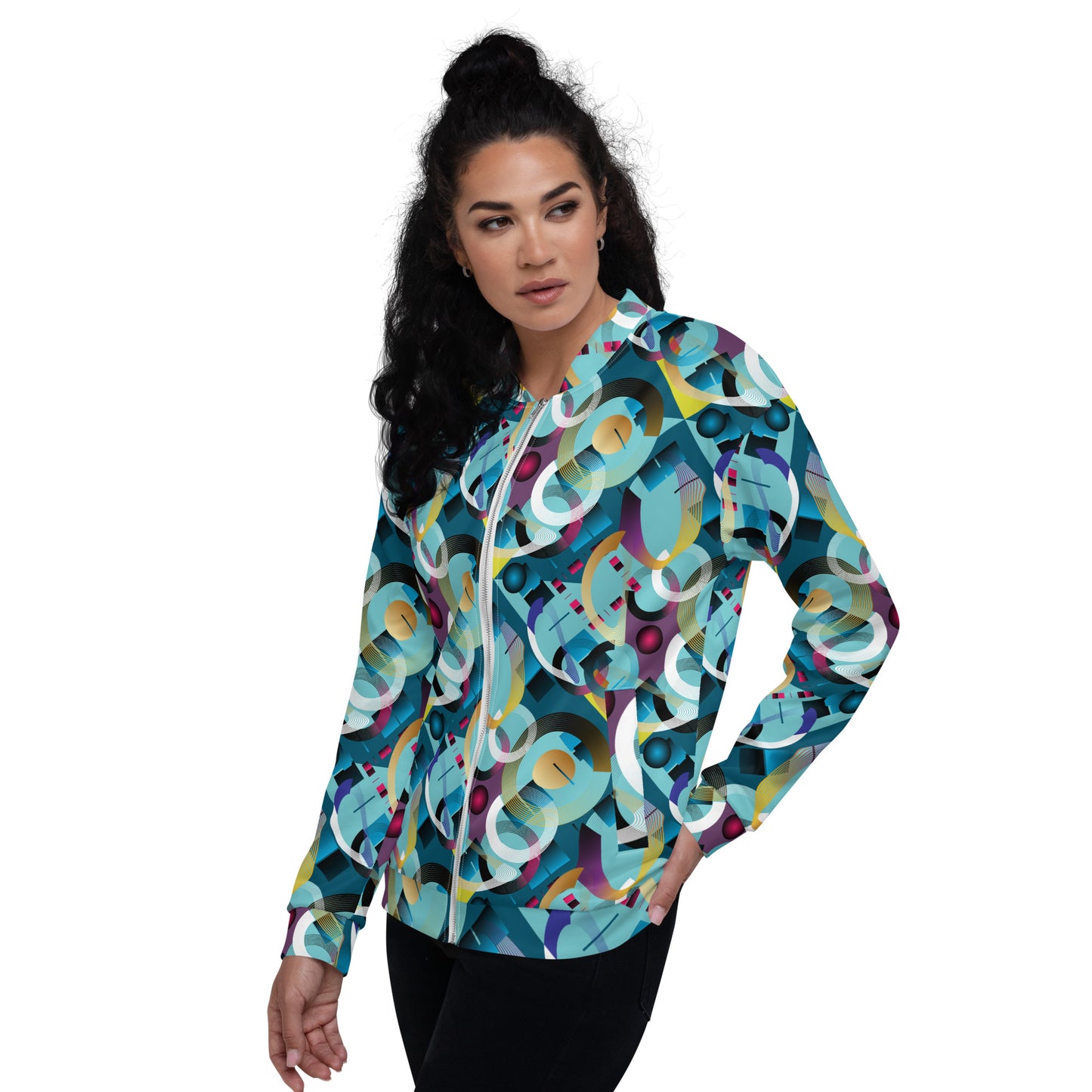 Unisex Bomber Jacket Kukloso Abstracticon No 1 - Free Shipping