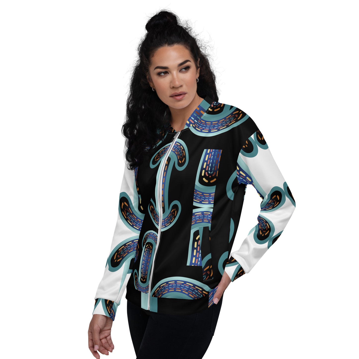 Unisex Bomber Jacket Kukloso Abstracticon No 2 - Free Shipping