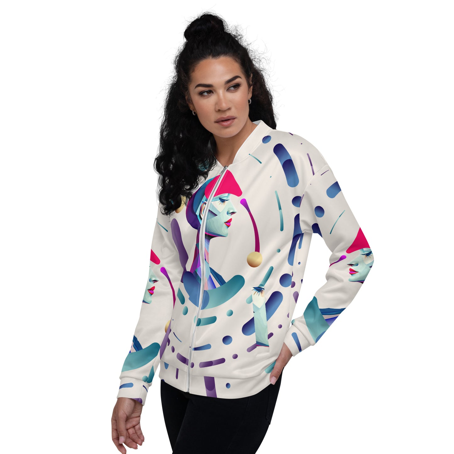 Unisex Bomber Jacket Kukloso Abstracticon No 21 - Free Shipping