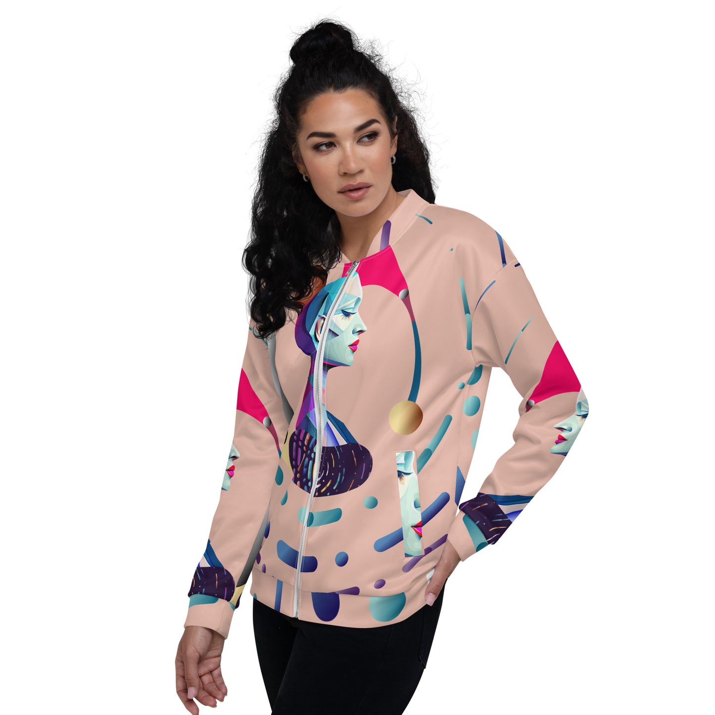 Unisex Bomber Jacket Kukloso Abstracticon No 13 - Free Shipping