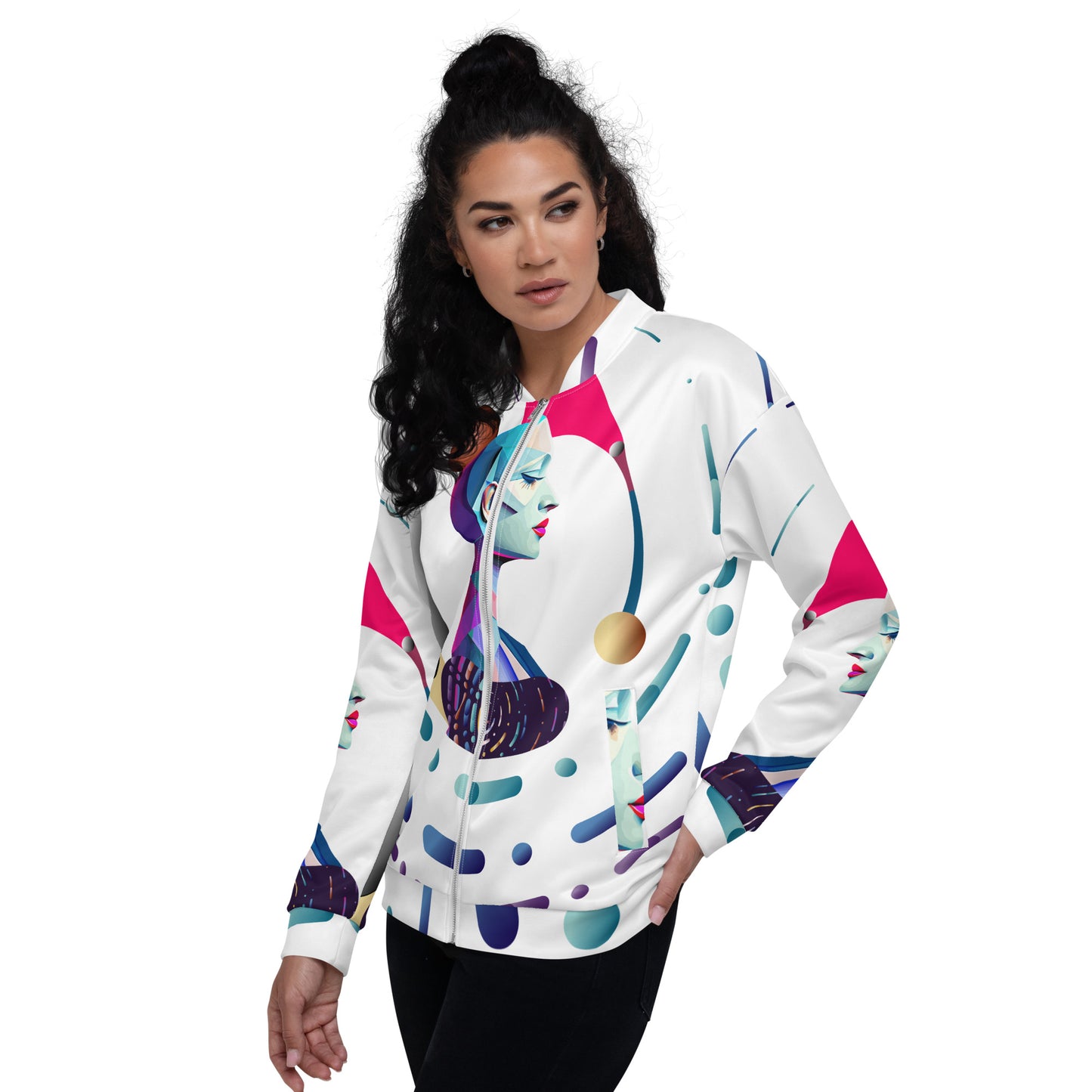 Unisex Bomber Jacket Kukloso Abstracticon No 12 - Free Shipping