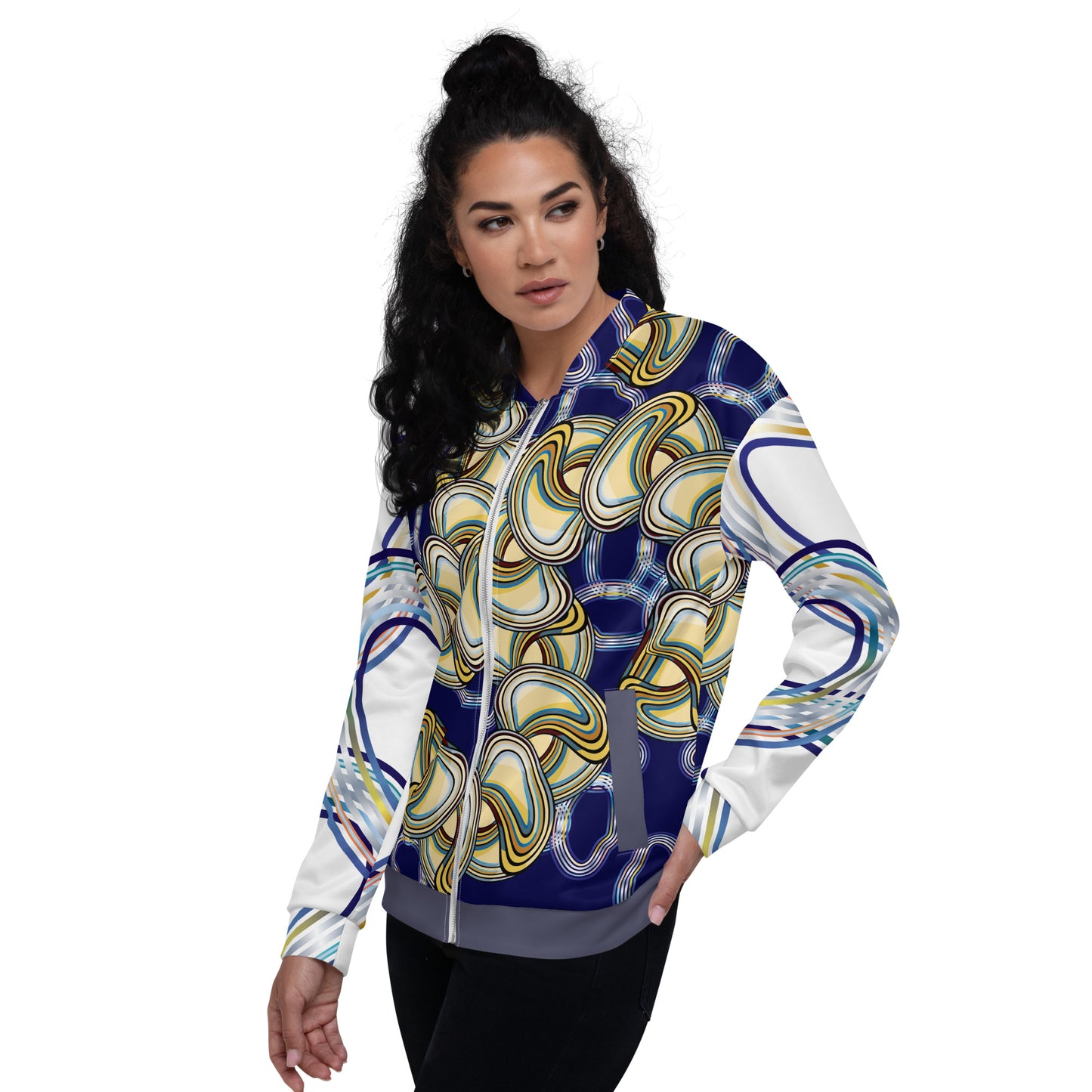 Unisex Bomber Jacket Kukloso Abstracticon No 9 - Free Shipping