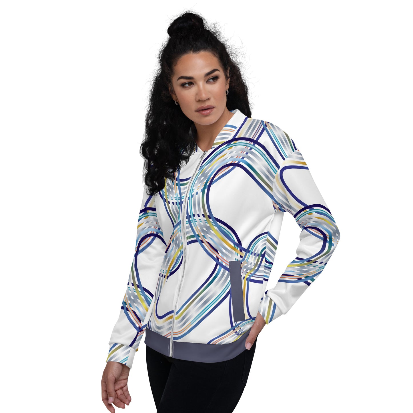 Unisex Bomber Jacket Kuklooso Abstracticon No 2 - Free Shipping