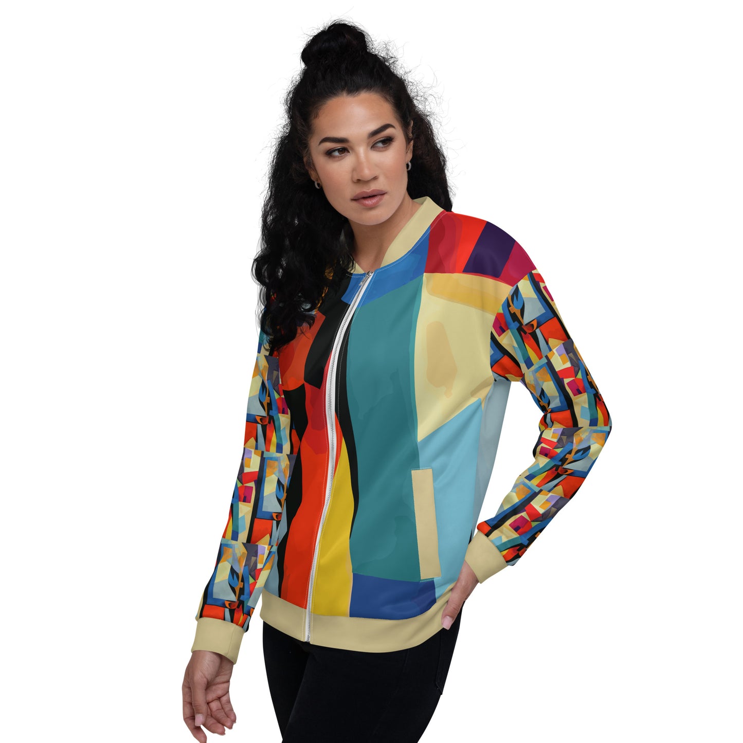 Unisex Bomber Jacket Kukloso Abstracticon No 35 - Free Shipping