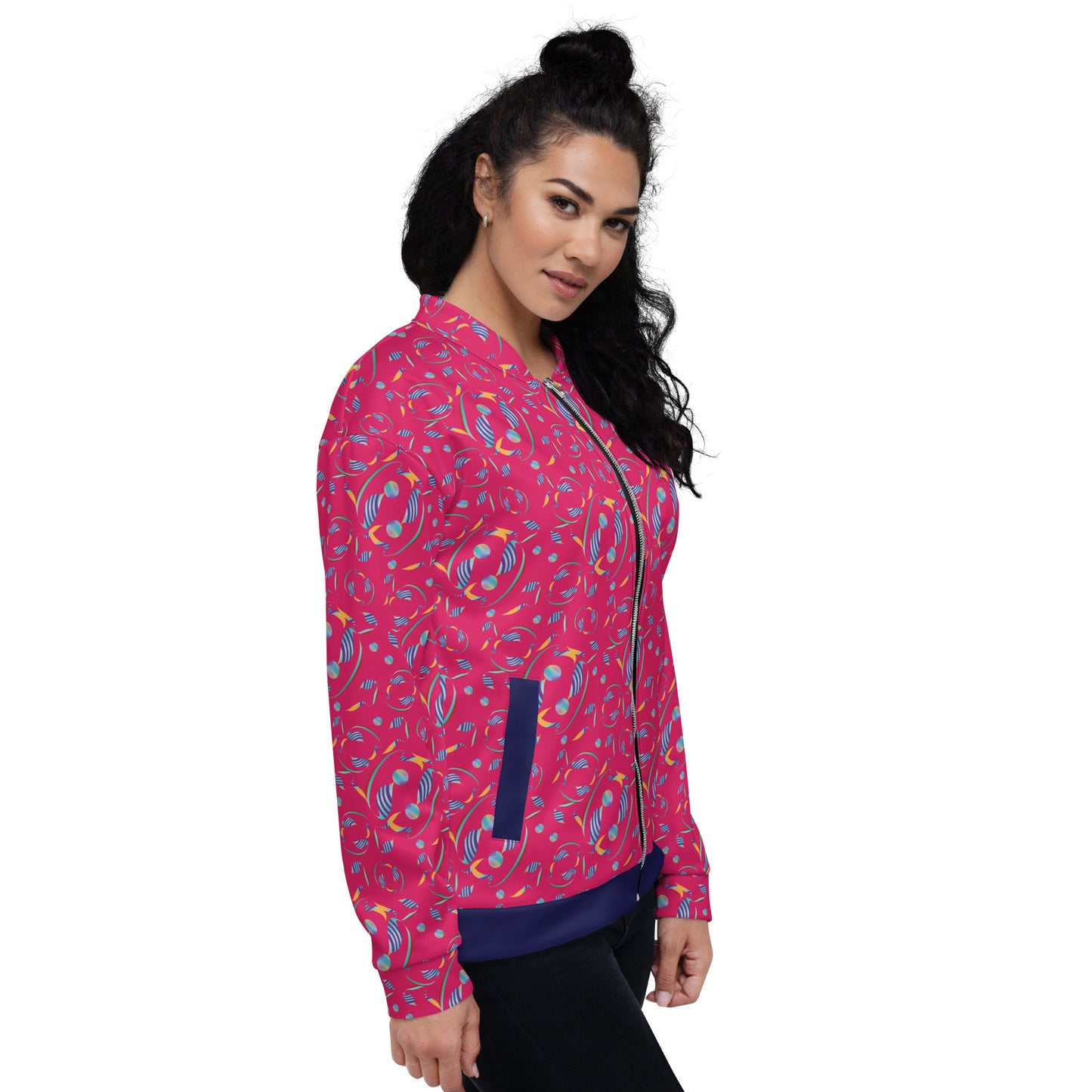 Unisex Bomber Jacket Kukloso Whimsical No 80 A Free Shipping