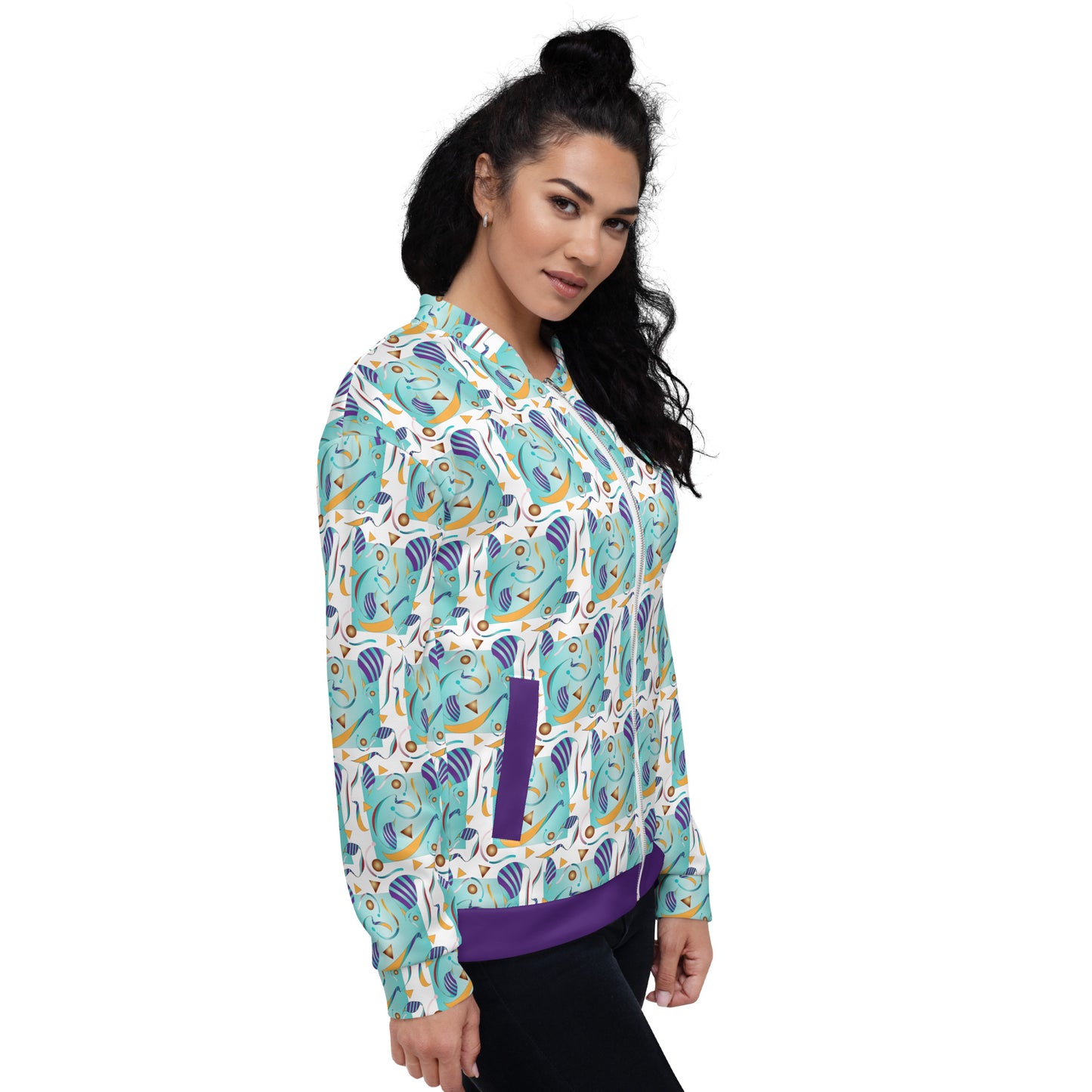 Unisex Bomber Jacket Kukloso Whimsical No 15 A Free Shipping