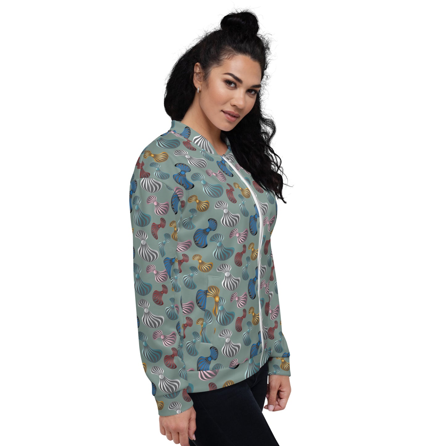 Unisex Bomber Jacket Kukloso Whimsical No 75 B Free Shipping