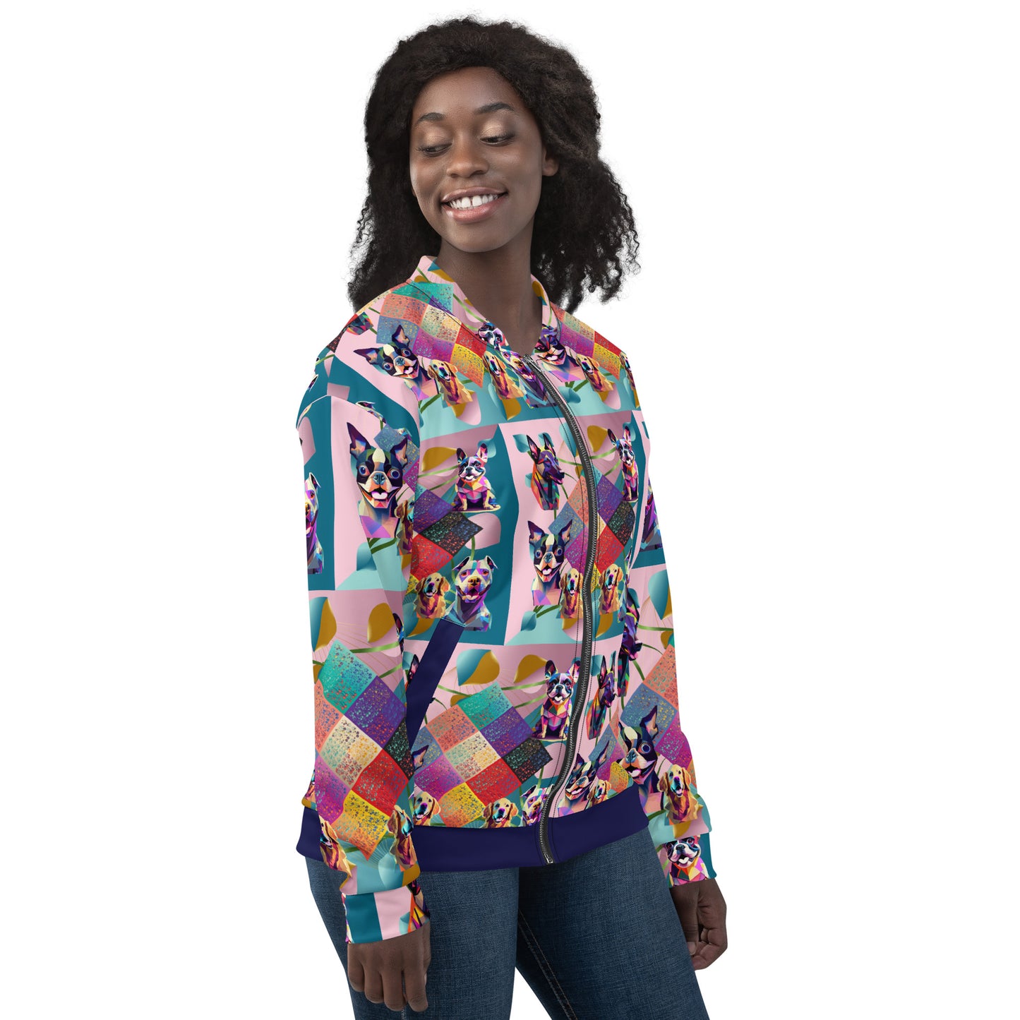 Unisex Bomber Jacket Kukloso Melange de fleur Composite No 50 E Free Shipping