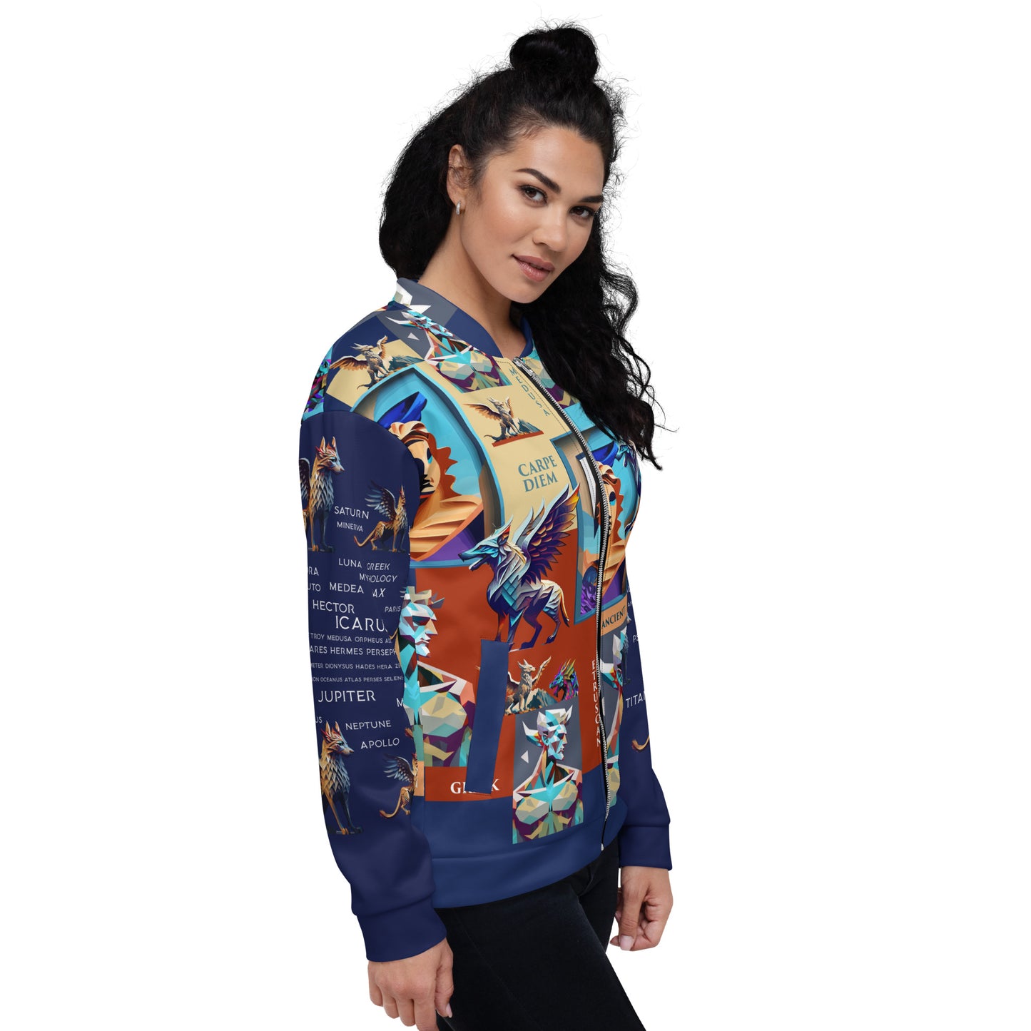 Unisex Bomber Jacket Kukloso Ancient Mythology No 2 - Free Shipping