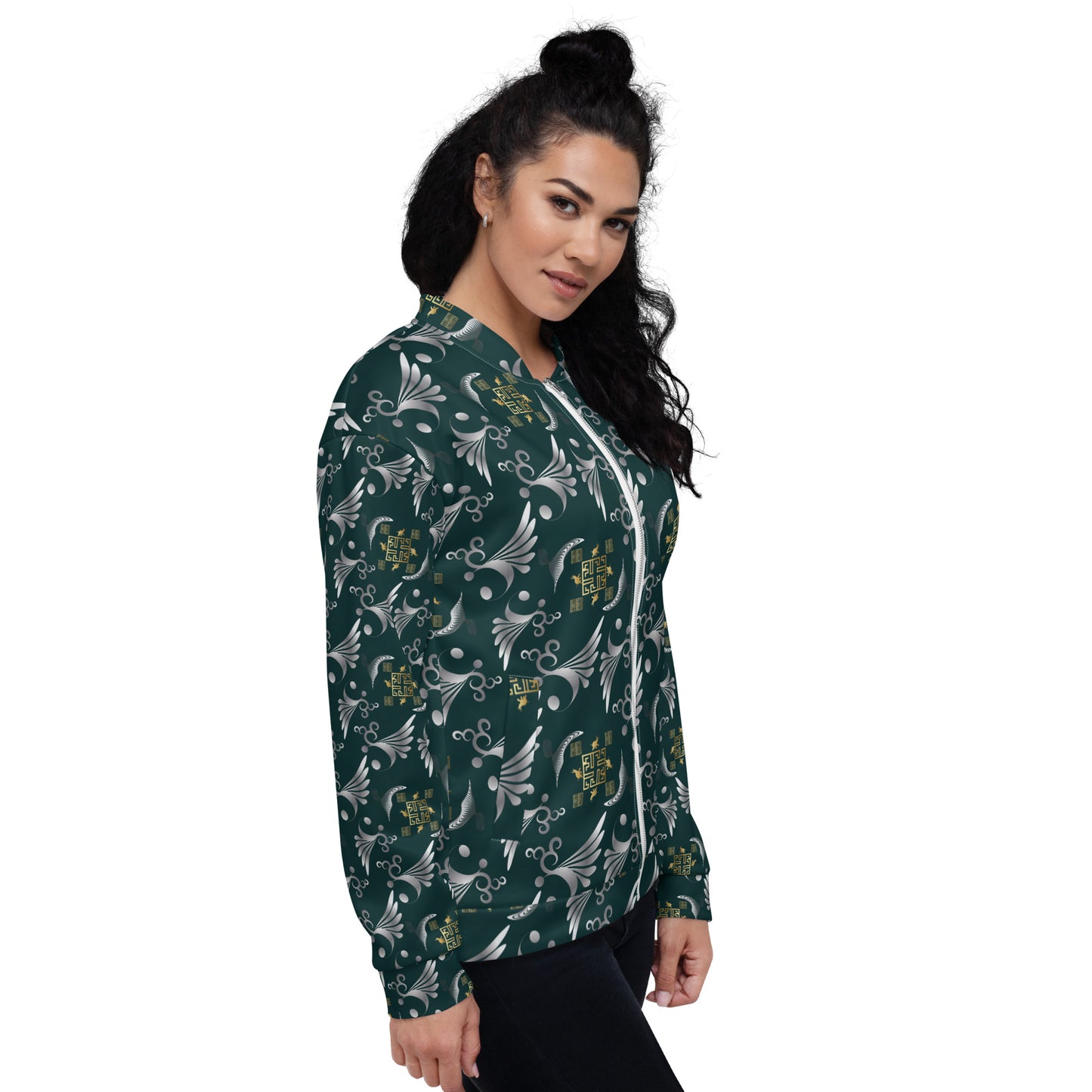 Unisex Bomber Jacket Kukloso Greek Border No 98 - Free Shipping