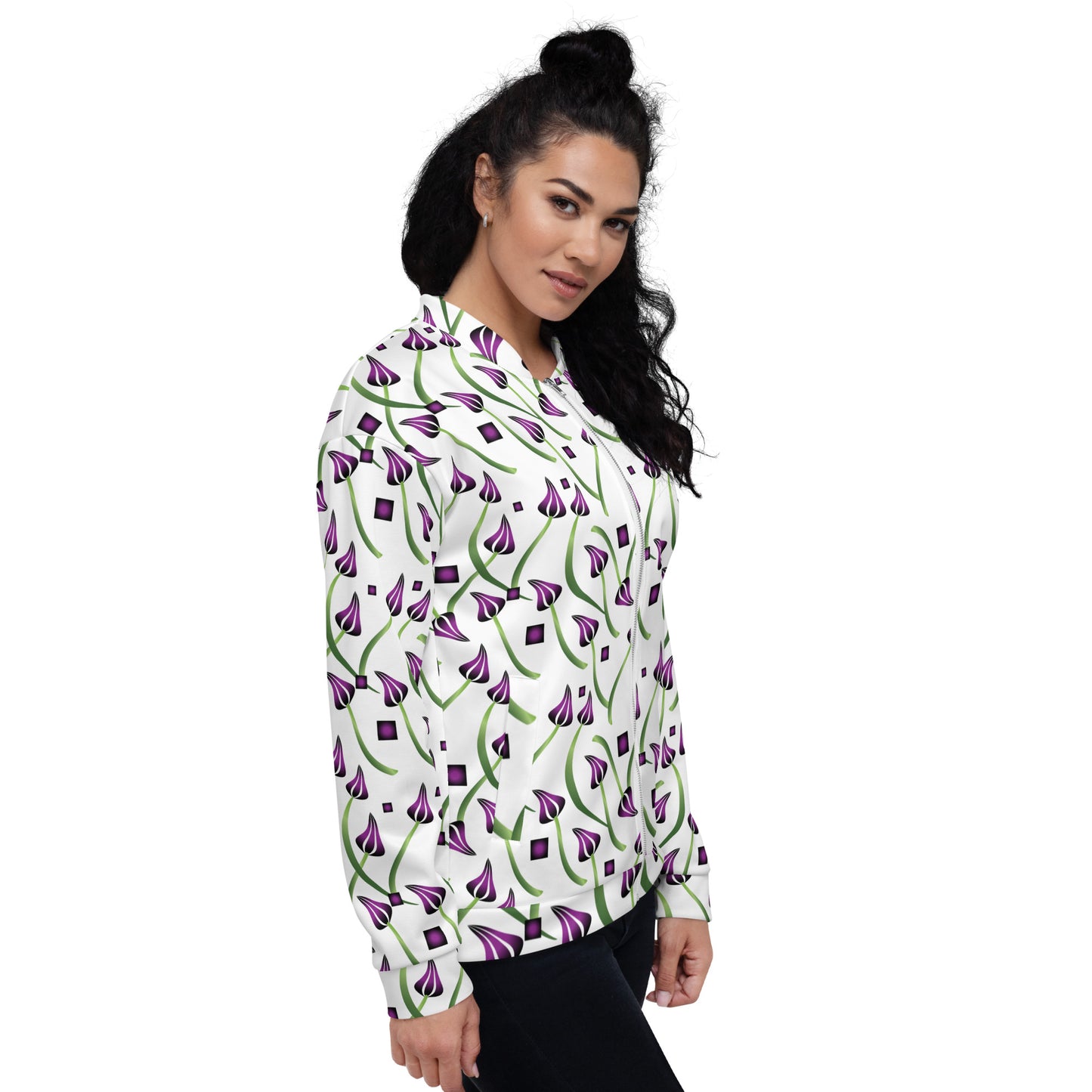 Unisex Bomber Jacket Kukloso Tulips No 1 - Free Shipping