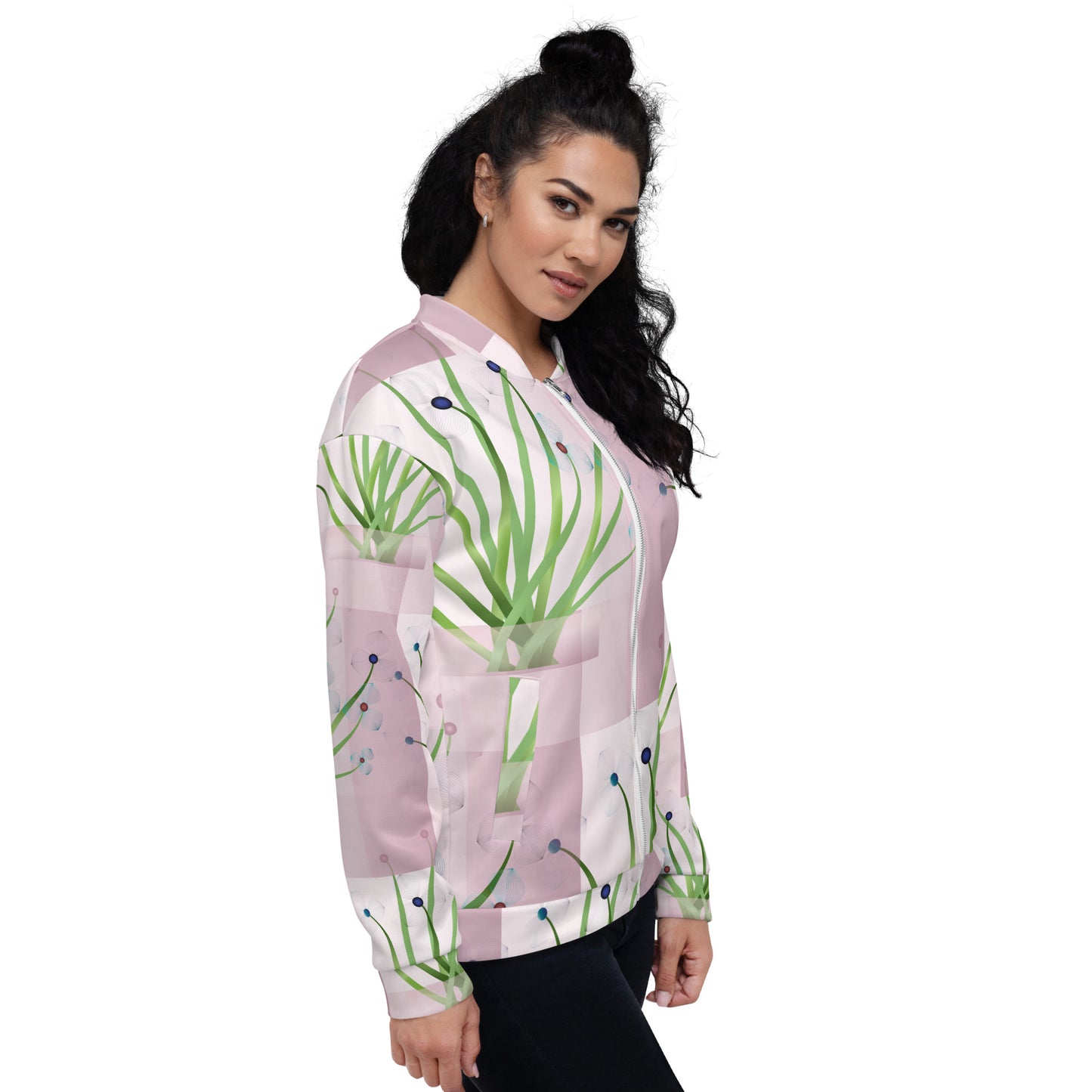 Unisex Bomber Jacket Kukloso Melange de fleur No 53 No 2 A - Free Shipping