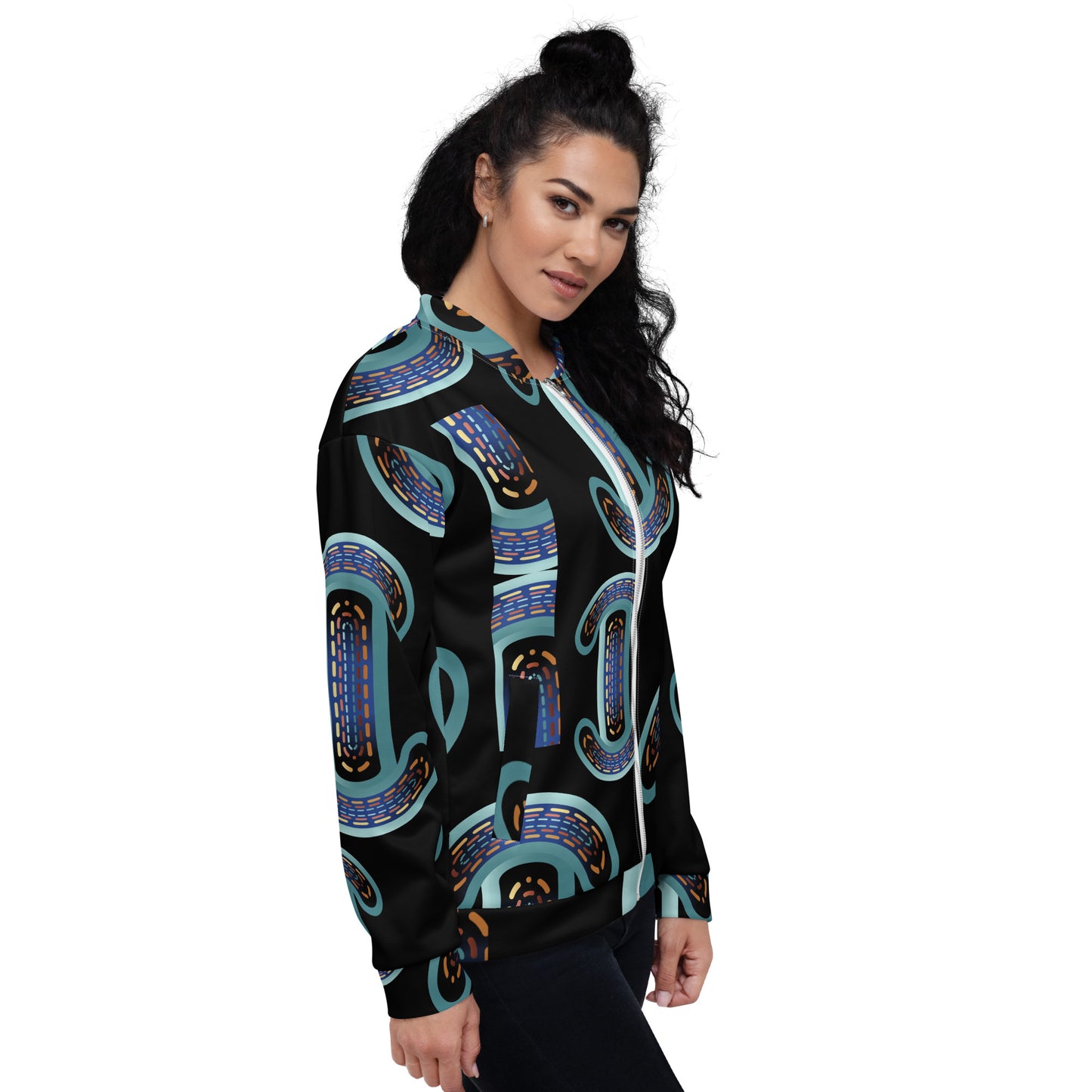 Unisex Bomber Jacket Kukloso Abstracticon No 4 - Free Shipping