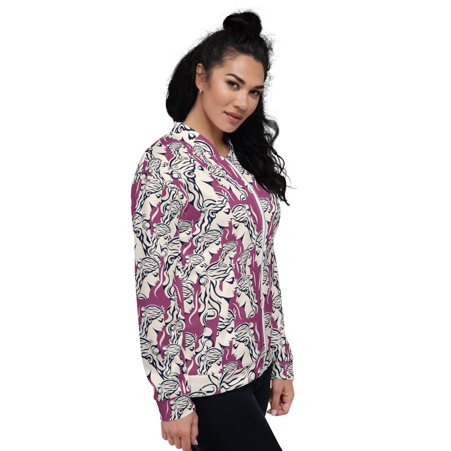 Unisex Bomber Jacket Kukloso Greek Woman No 2 - Free Shippping