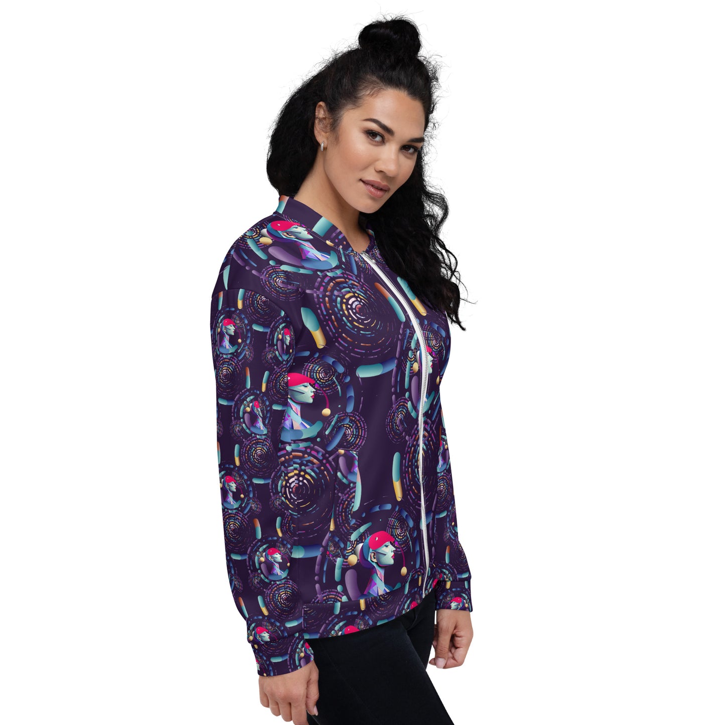 Unisex Bomber Jacket Kukloso Abstracticon No 22 - Free Shipping