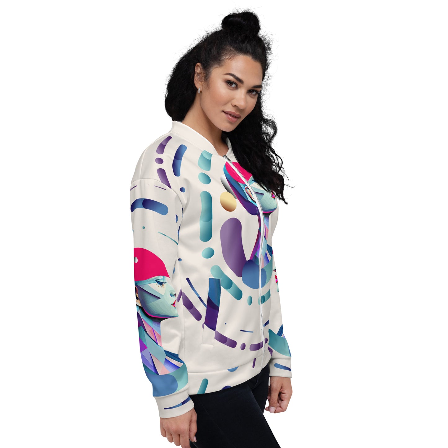 Unisex Bomber Jacket Kukloso Abstracticon No 21 - Free Shipping