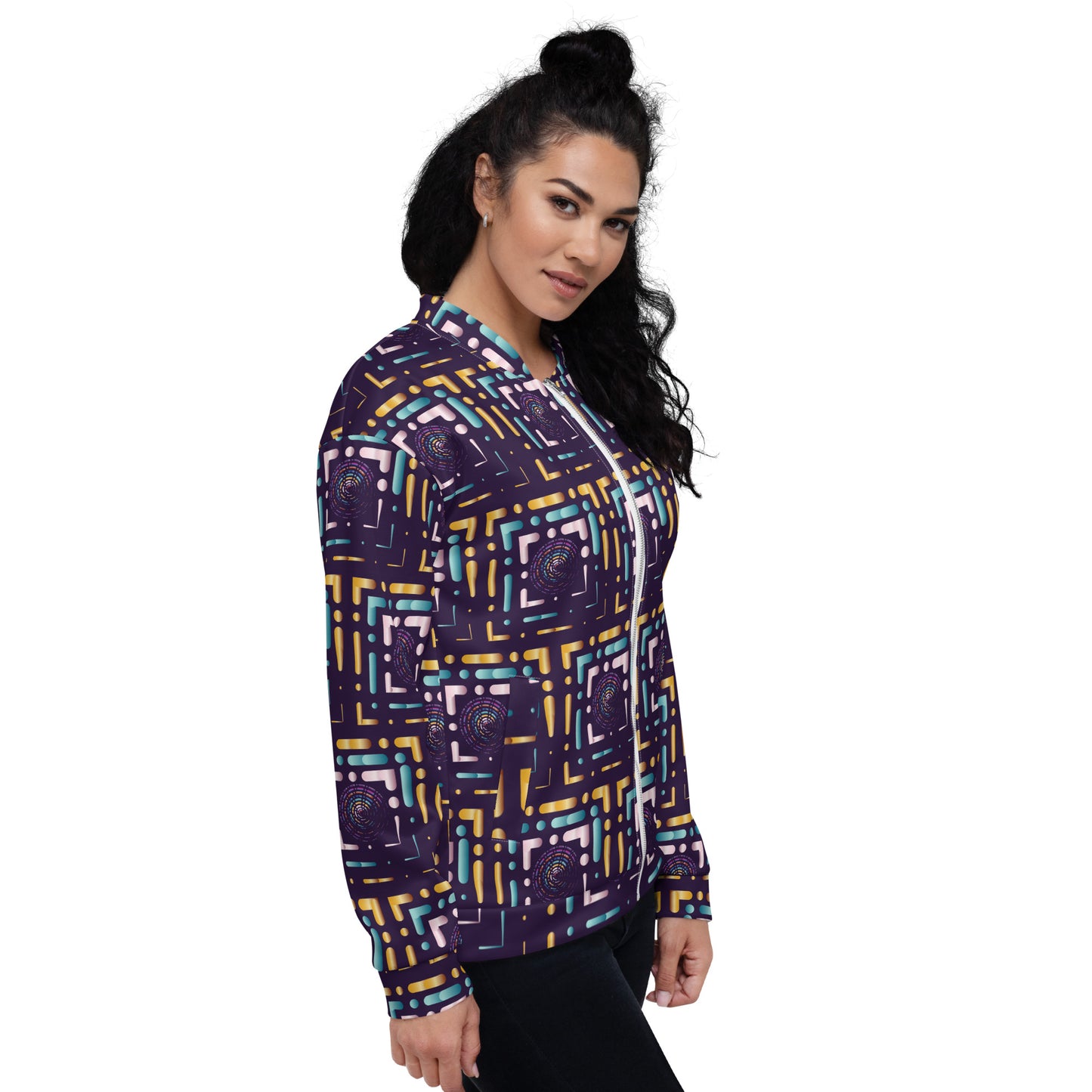 Unisex Bomber Jacket Kukloso Abstracticon No 19 A - Free Shipping