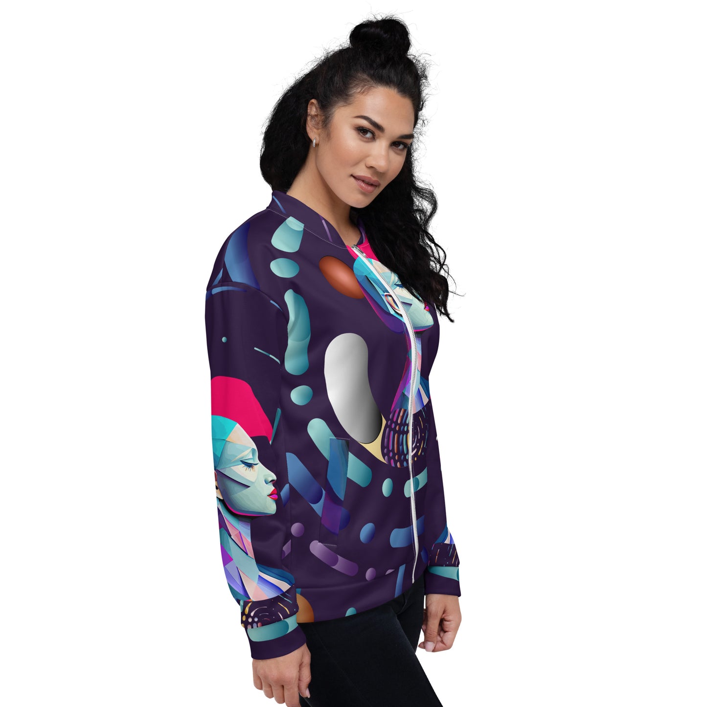 Unisex Bomber Jacket Kukloso Abstracticon No 15 - Free Shipping