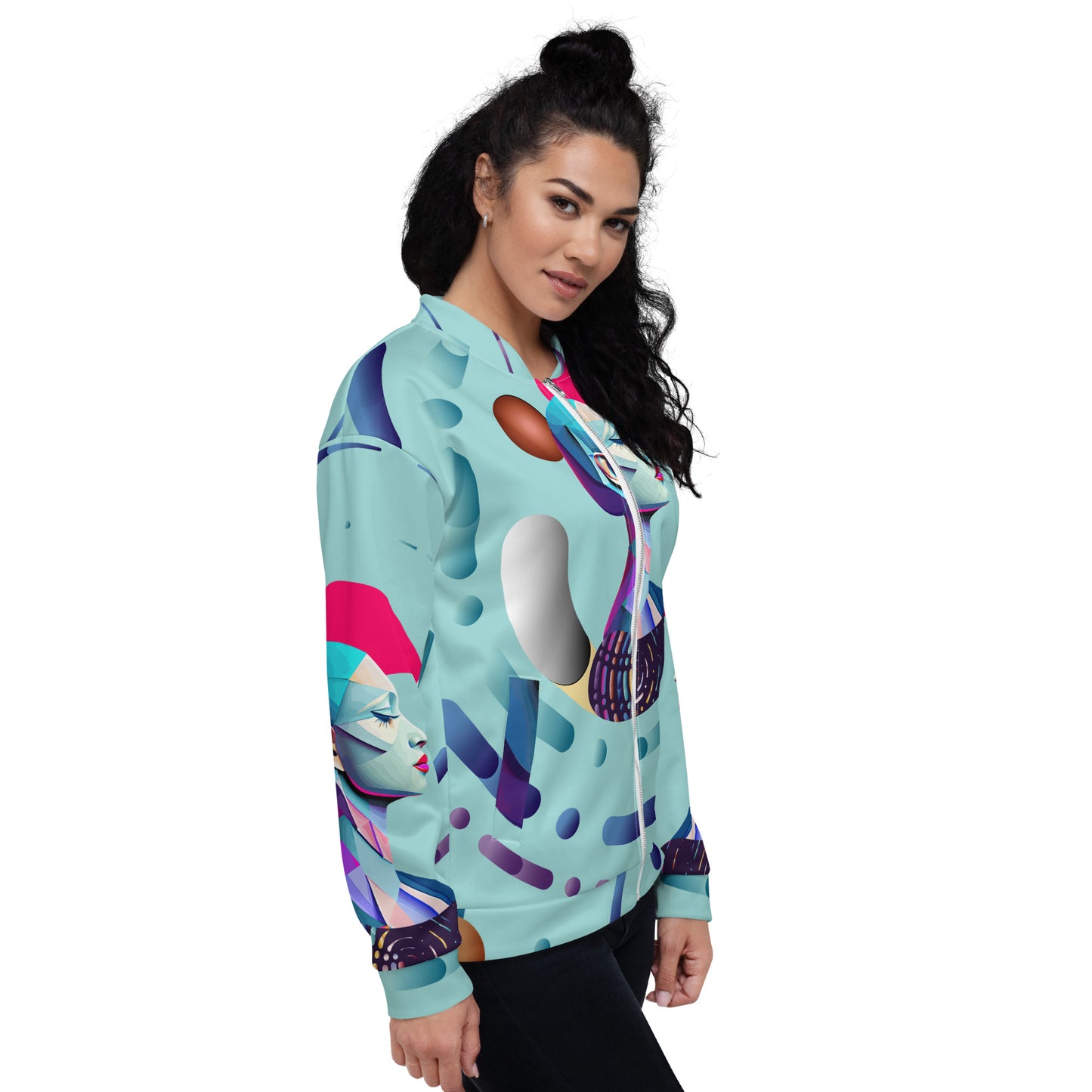 Unisex Bomber Jacket Kukloso Abstracticon No 14 - Free Shipping