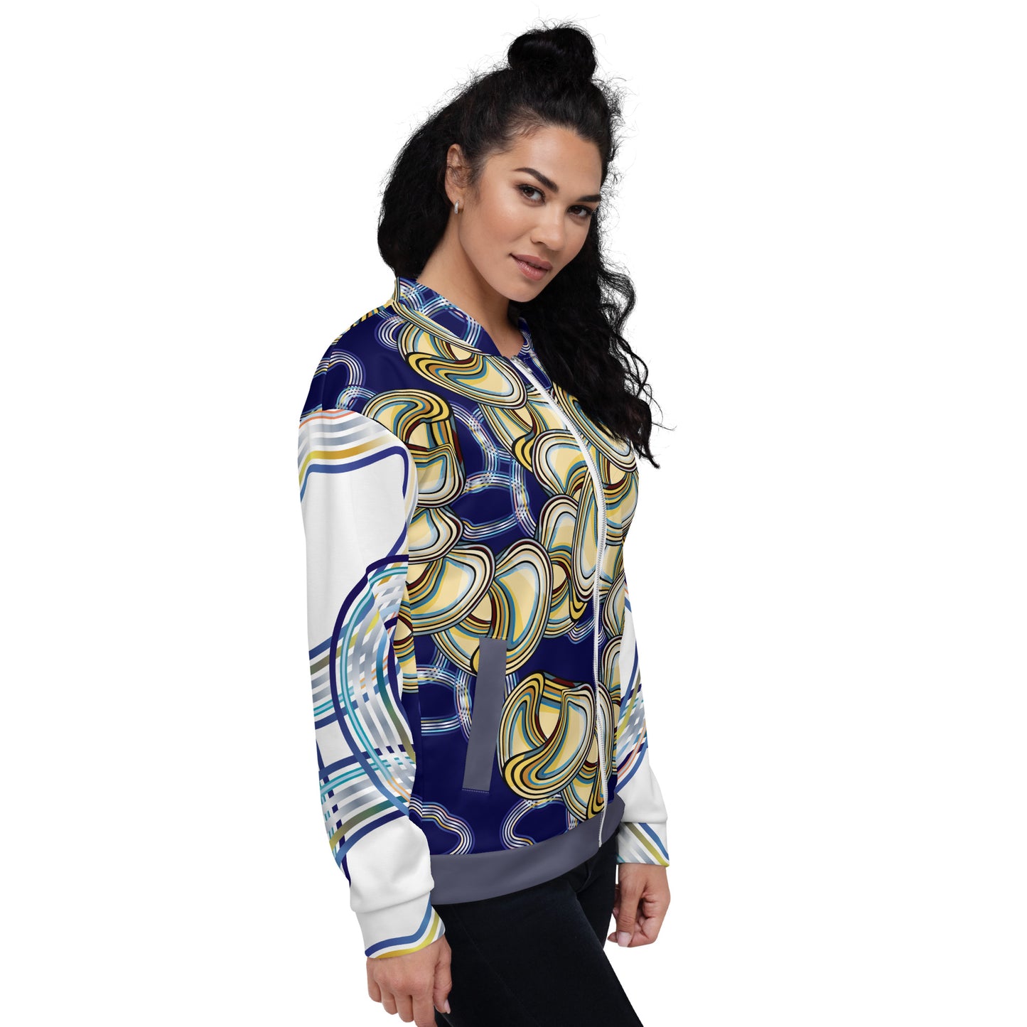 Unisex Bomber Jacket Kukloso Abstracticon No 9 - Free Shipping