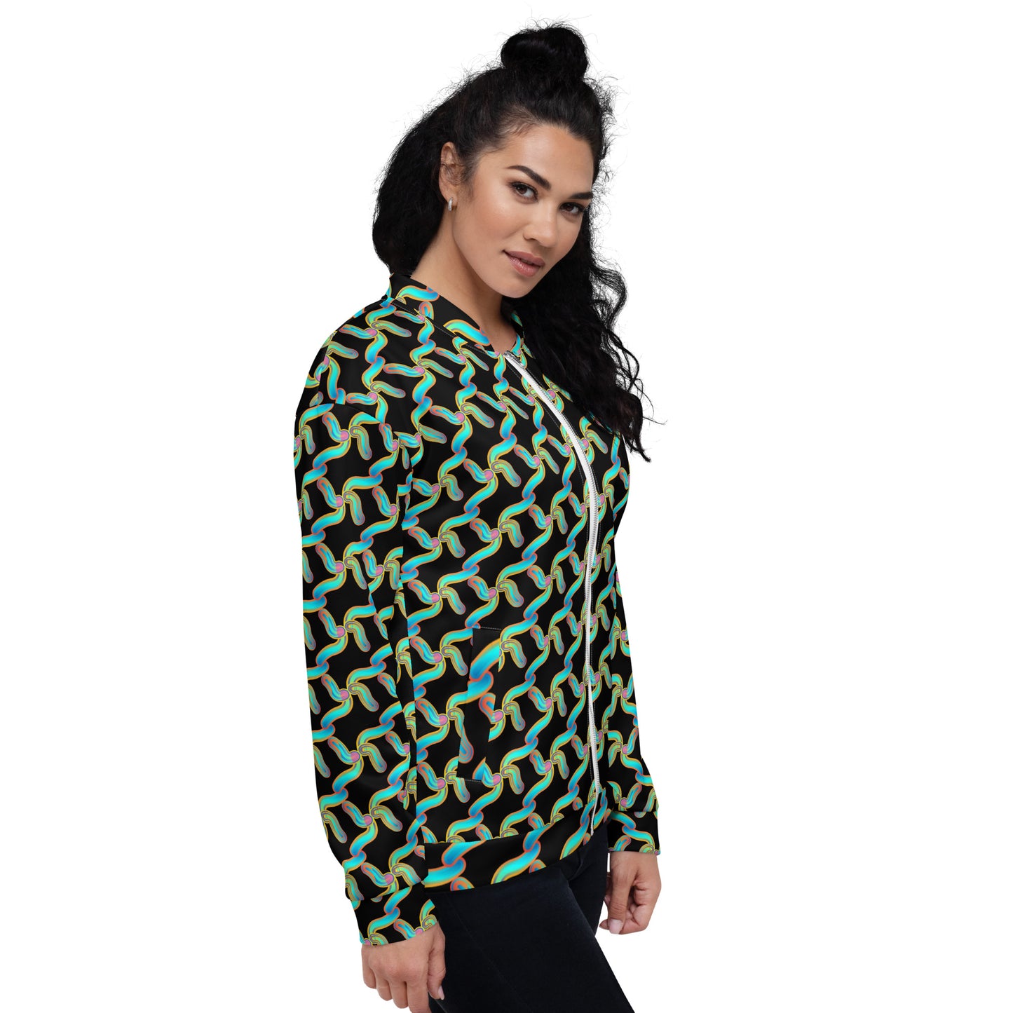 Unisex Bomber Jacket Kukloso Abstracticon No 7 - Free Shipping