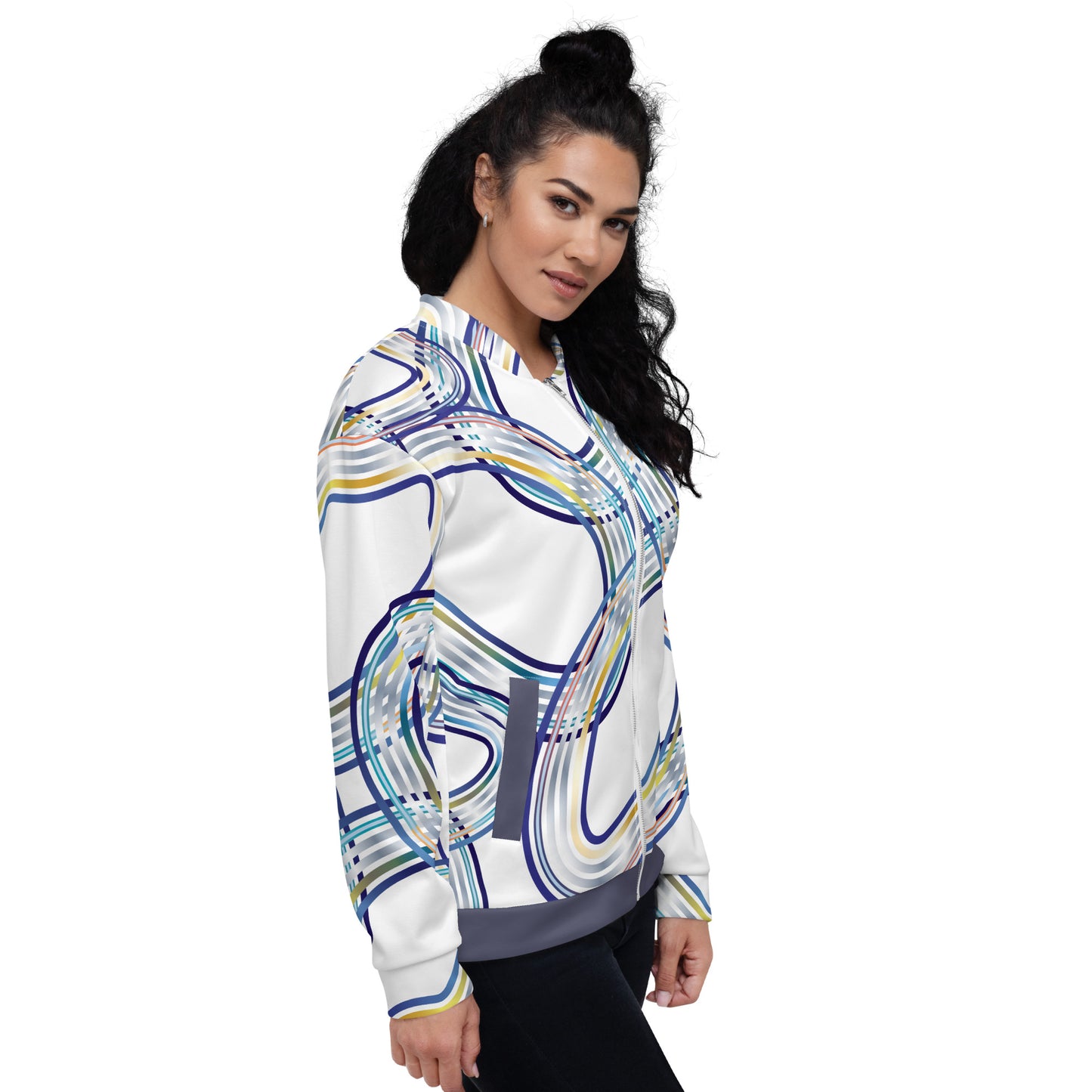 Unisex Bomber Jacket Kuklooso Abstracticon No 2 - Free Shipping