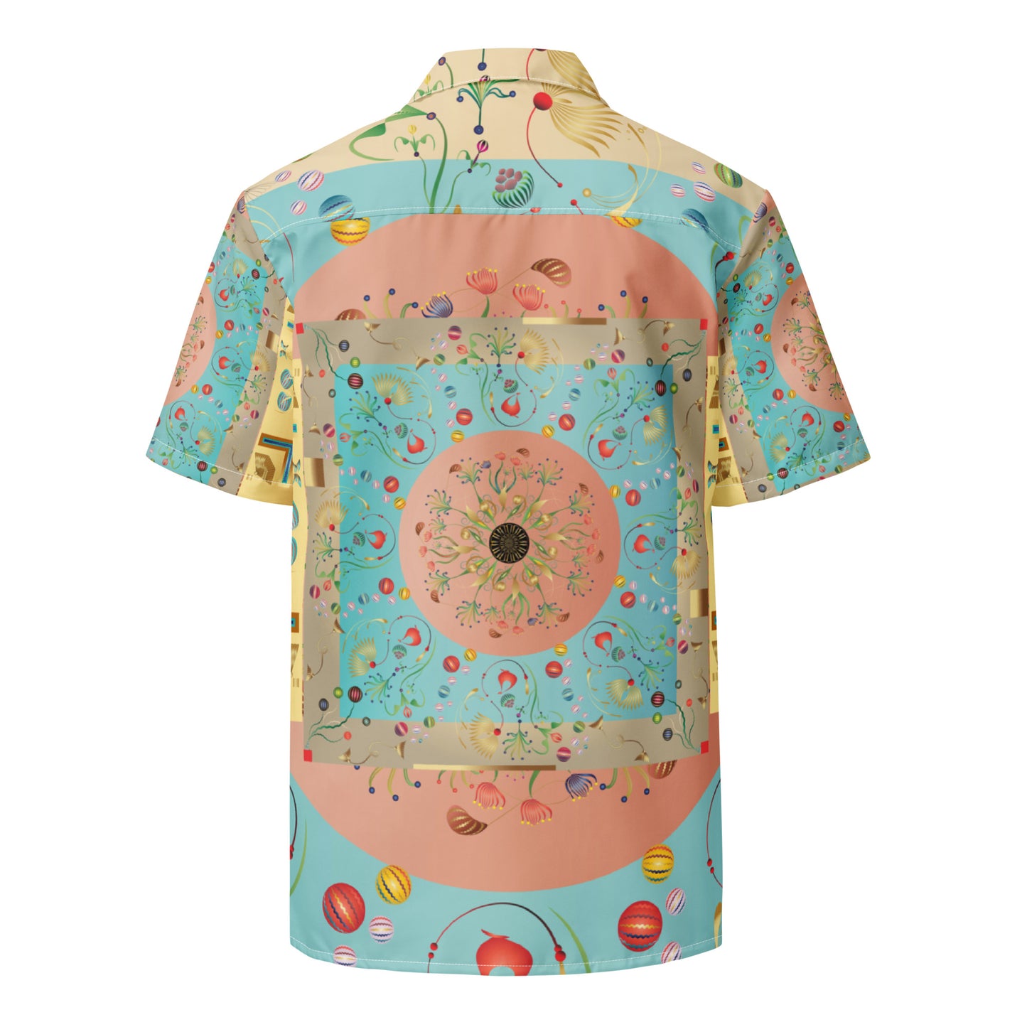 Unisex button shirt Kukloso Kuklos No 4390/4406 Abstract Collage - Free Shipping