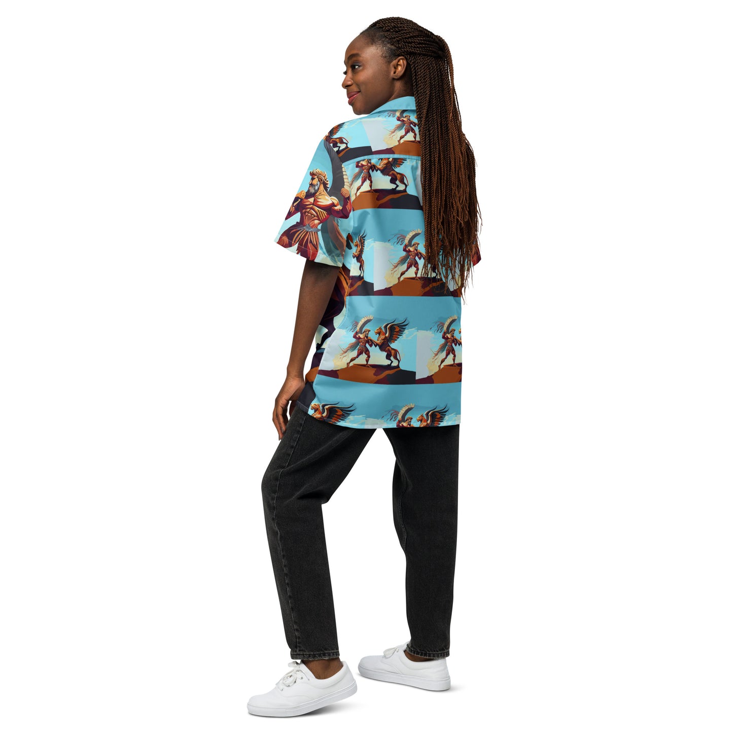 Unisex button shirt Kukloso Battle of the Wings Abstract No 2 - Free Shipping