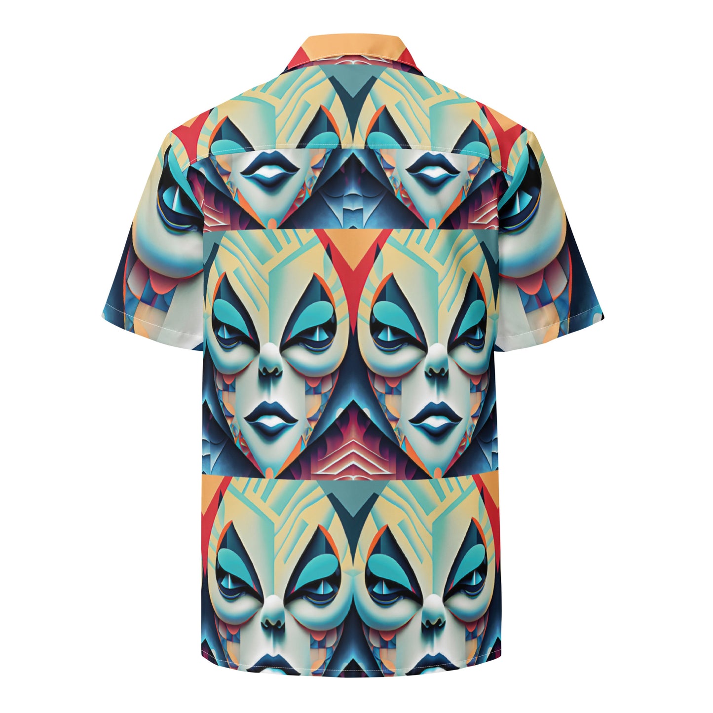 Unisex button shirt Kukloso Space Faces No 9 - Free Shipping